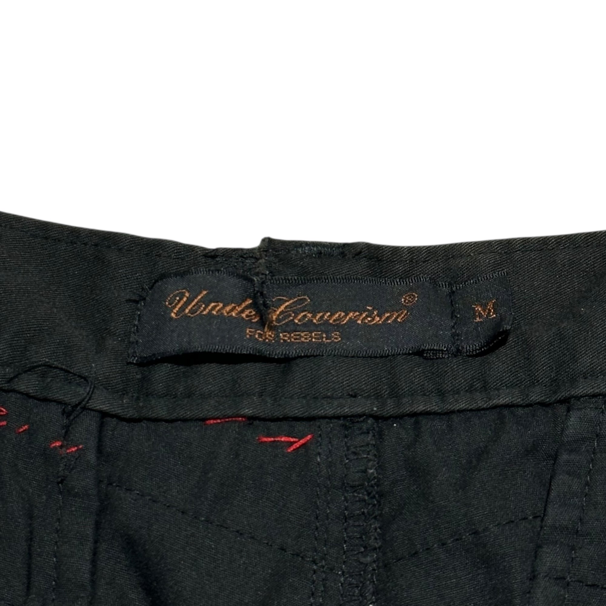 【近日公開】UNDERCOVERISM(アンダーカバイズム) 03SS SCAB Period Crust Damaged & Patchwork Cropped Pants クラスト ダメージ加工 & パッチワーク クロップド パンツ 瘡蓋 U222 M ブラック 2003年 パリコレ 初参加時 稀少 少数生産アイテム