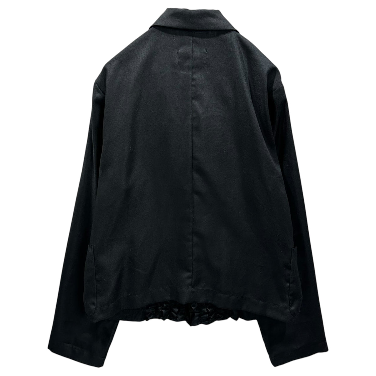robe de chambre COMME des GARCONS(ローブドシャンブルコムデギャルソン) 1990's Inner Frill 4-Button Jacket インナー フリル 4ボタン ジャケット ネイビー 裏返し着用可能 90s アーカイブ