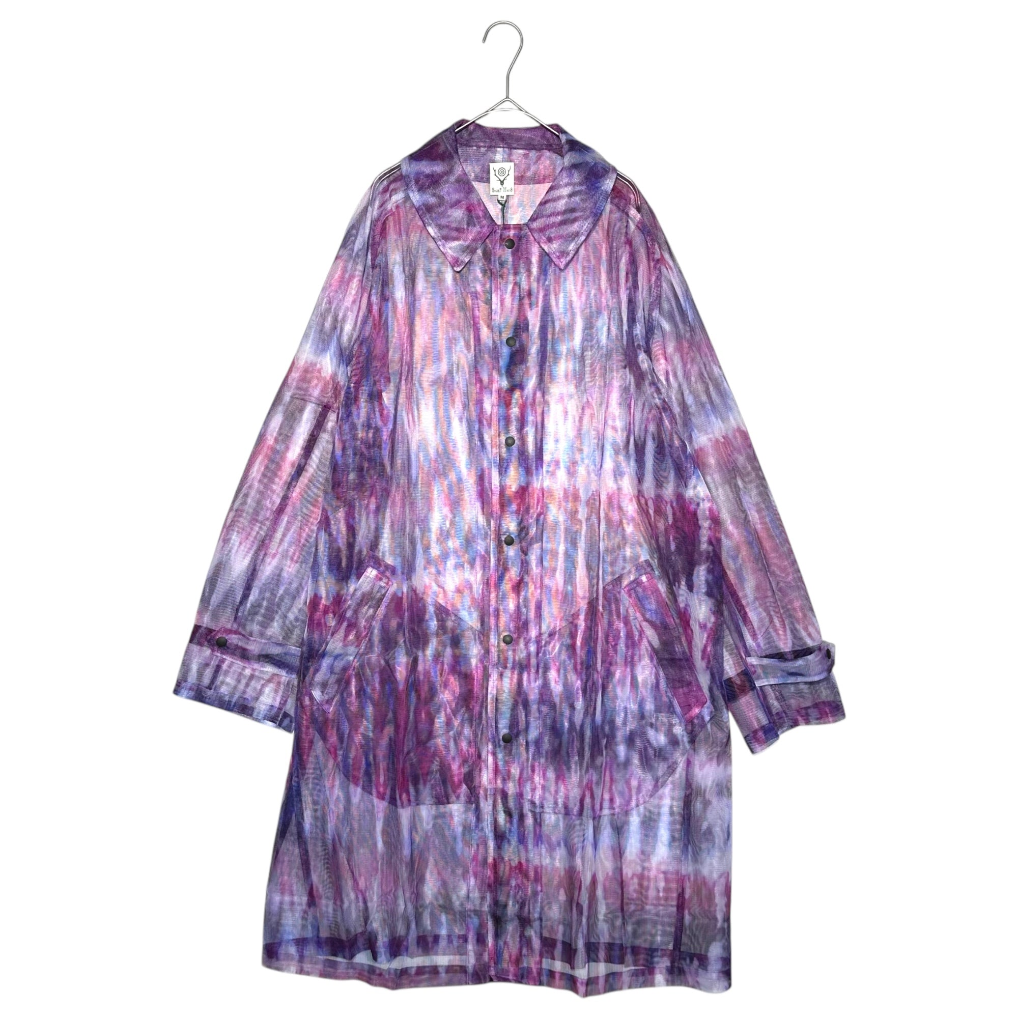 South2 West8 S2W8(サウス2ウエスト8) 20SS Bush Coat タイダイ メッシュ コート GL793 M パープル 総柄