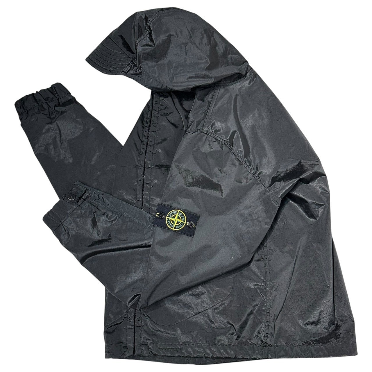 STONE ISLAND(ストーンアイランド) 07AW Nylon Metal Hooded Jacket ナイロン メタル フーディ ジャケット 4715M448 S ブラック 00's アーカイブ マウンテンパーカー