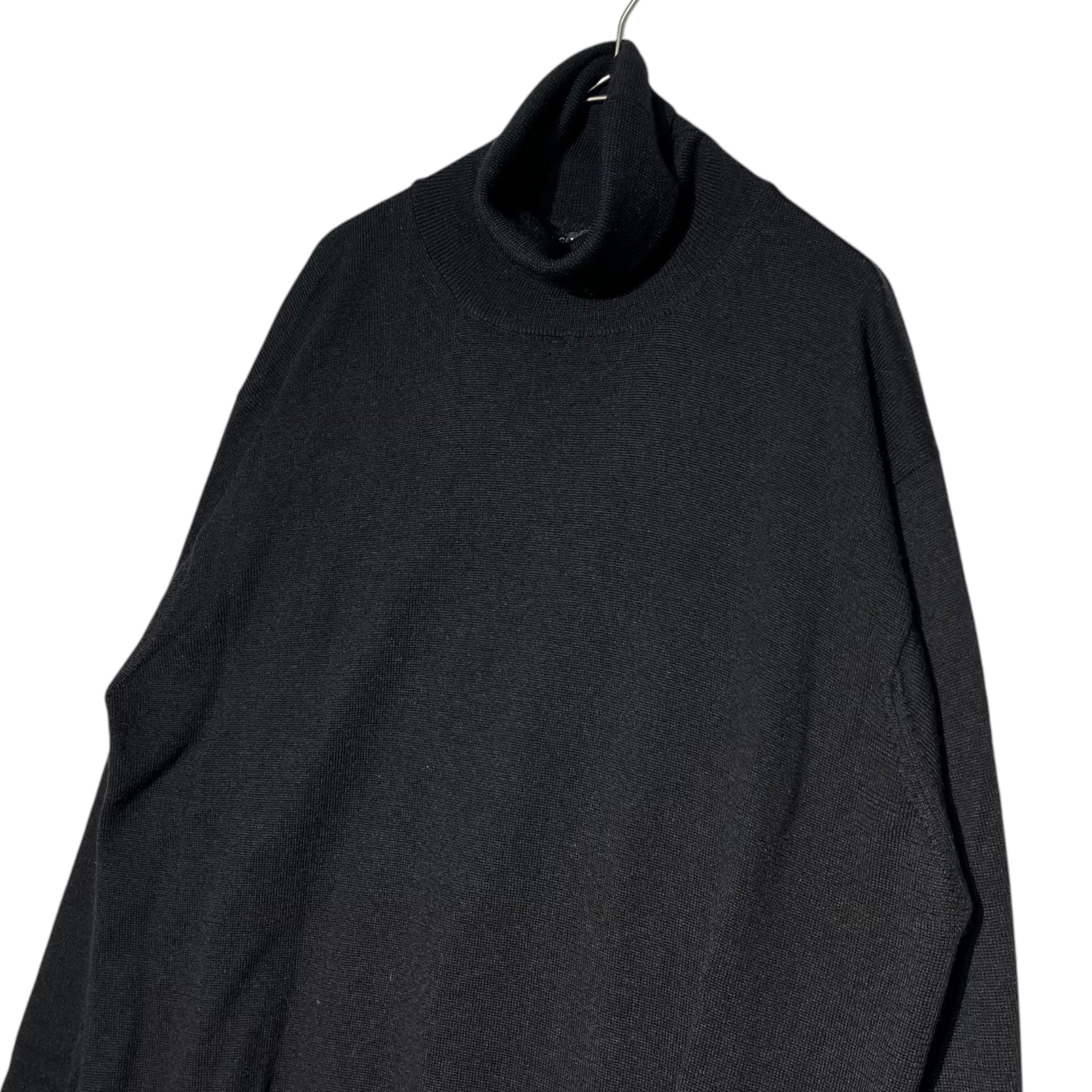 GUCCI(グッチ) Cashmere and silk blend turtleneck knit カシミア シルク混 タートルネック ウール ニット 022056 21979 52(L) ブラック