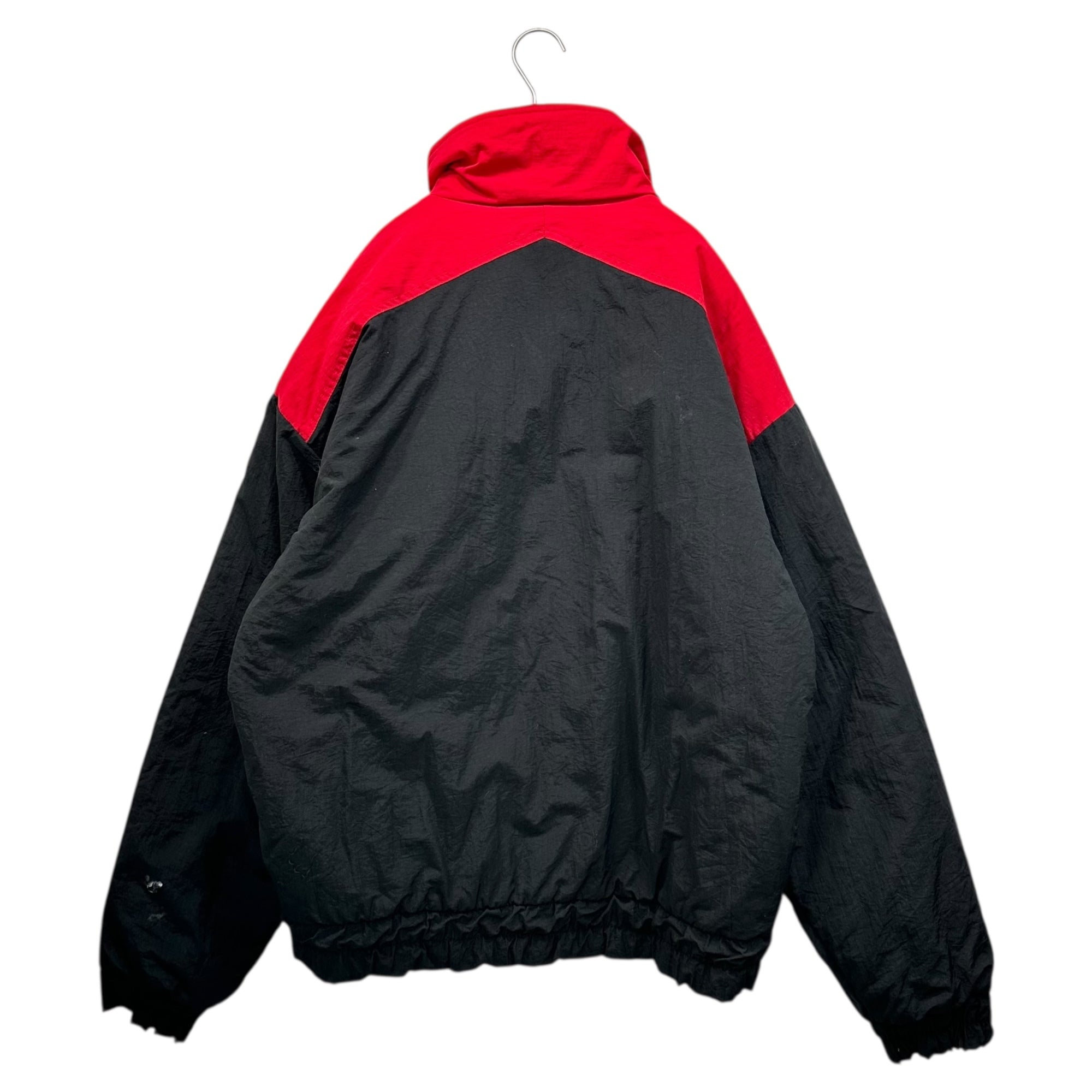 StJohnsbay(セントジョンズベイ) 90's Two-Tone Padded Zip-Up Jacket 90年代 バイカラー 中綿 ジップアップ ジャケット L ブラック×レッド