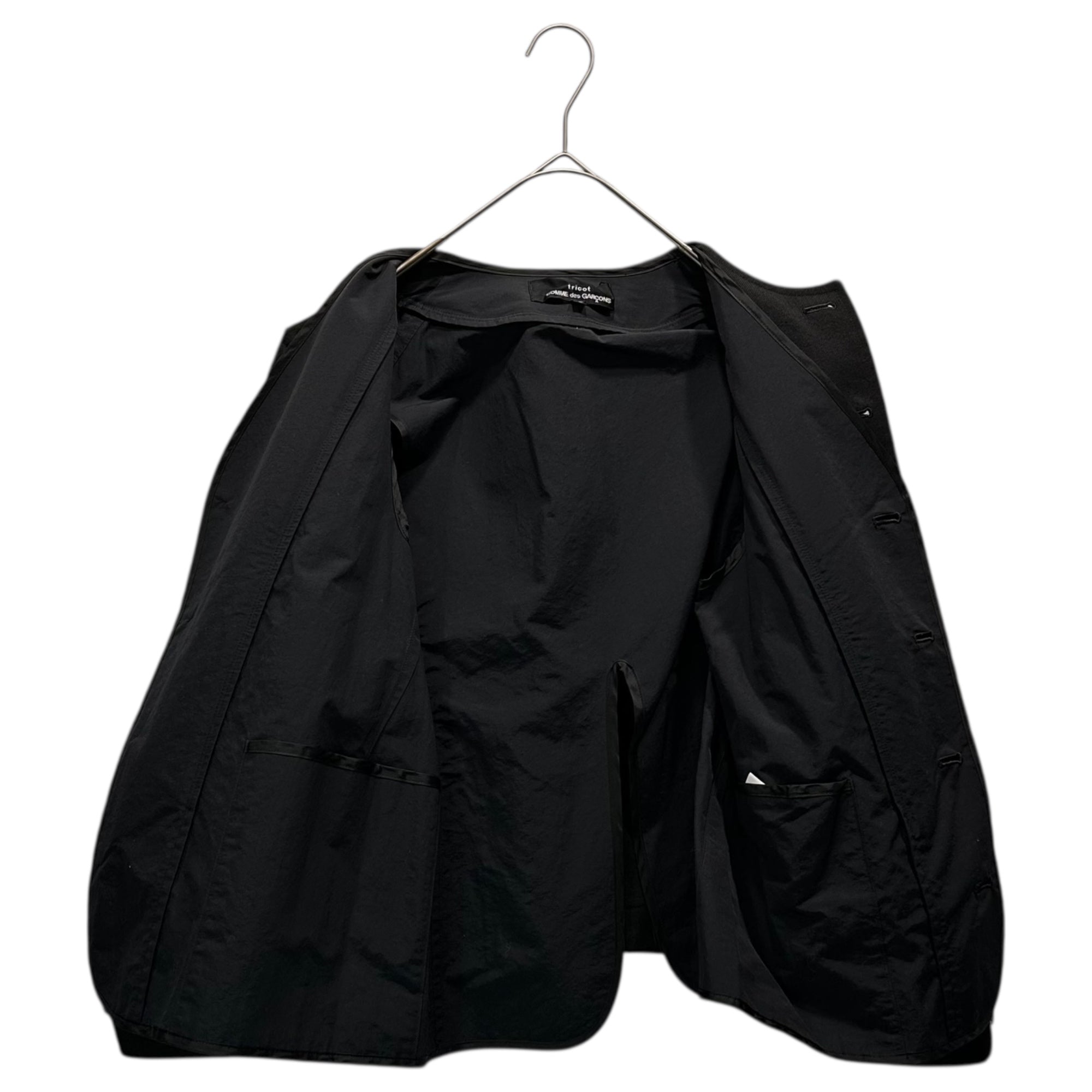 tricot COMME des GARCONS(トリココムデギャルソン) 20AW No-Collar Layered Jacket ノーカラー レイヤード ジャケット TF-J009 S ブラック AD2020
