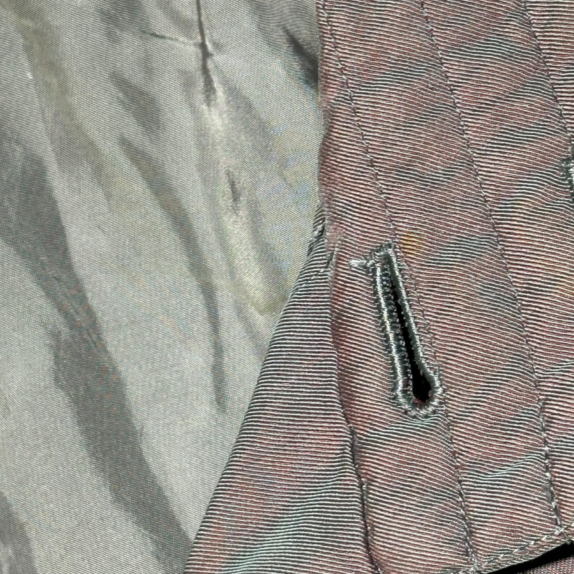 DOMON EX(ドモン イーエックス) 90's Long Trench Coat in Iridescent Colors 玉虫カラー ロング トレンチ コート パープル系