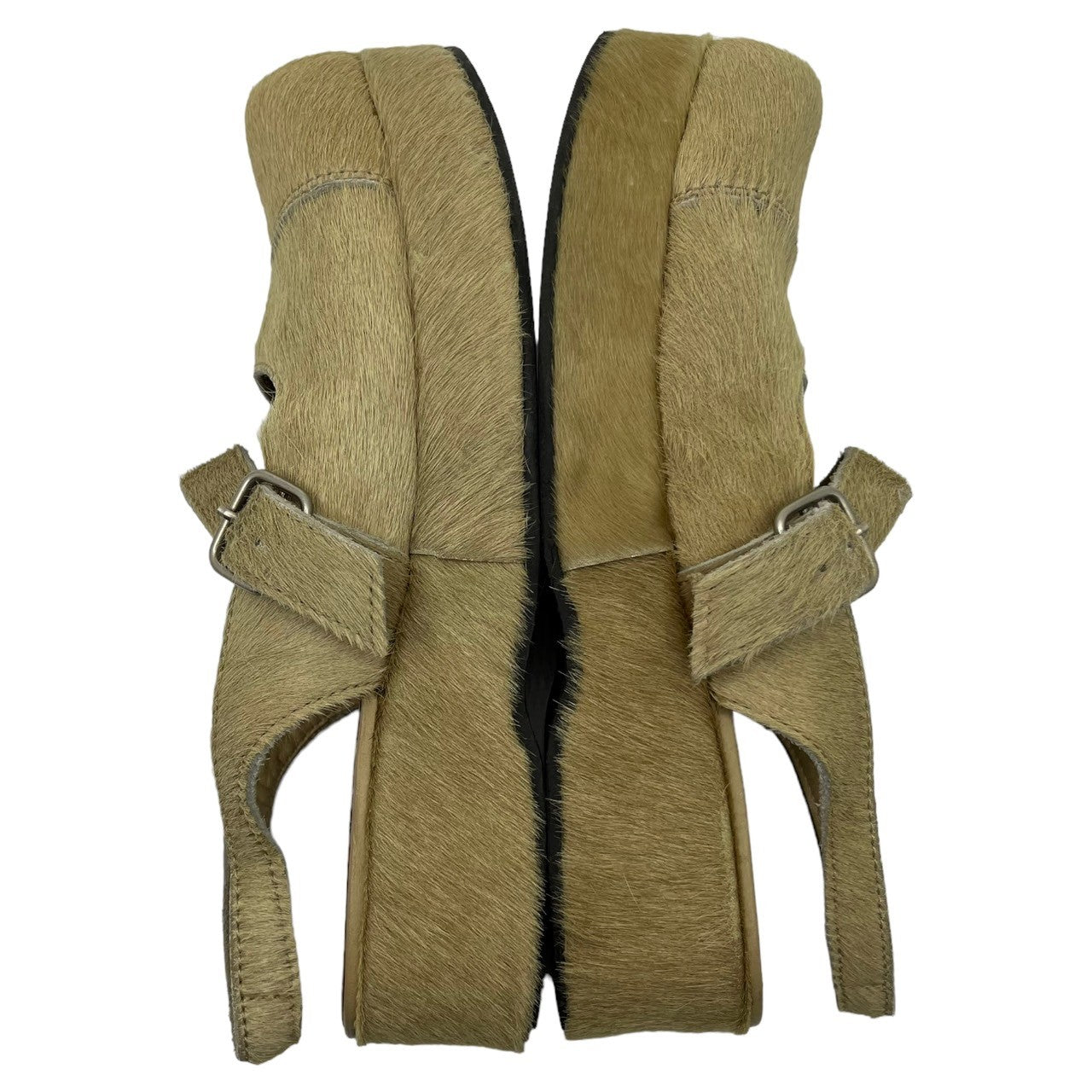 tricot COMME des GARCONS(トリココムデギャルソン) Harako sabo sandals ハラコ サボ サンダル SIZE 25.0程度(メンズ着用可能) アイボリー スレ、使用感、キズ有