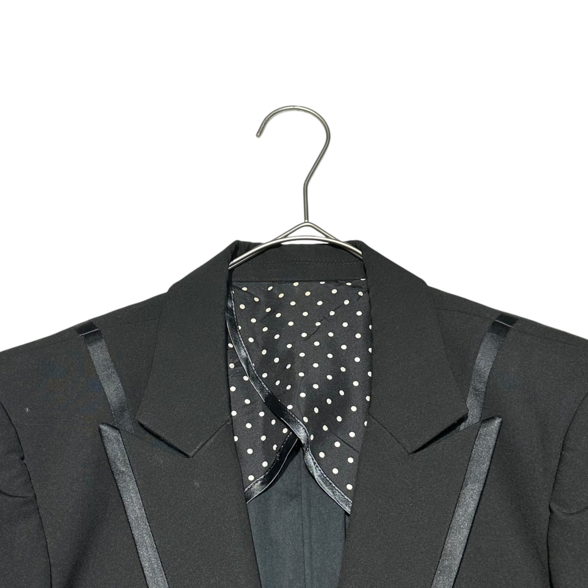 NUMBER (N)INE(ナンバーナイン) Internal Dot One Button Tape Tailored Jacket 内側ドット 1ボタン テープ テーラード ジャケット 宮下期 2(S) ブラック