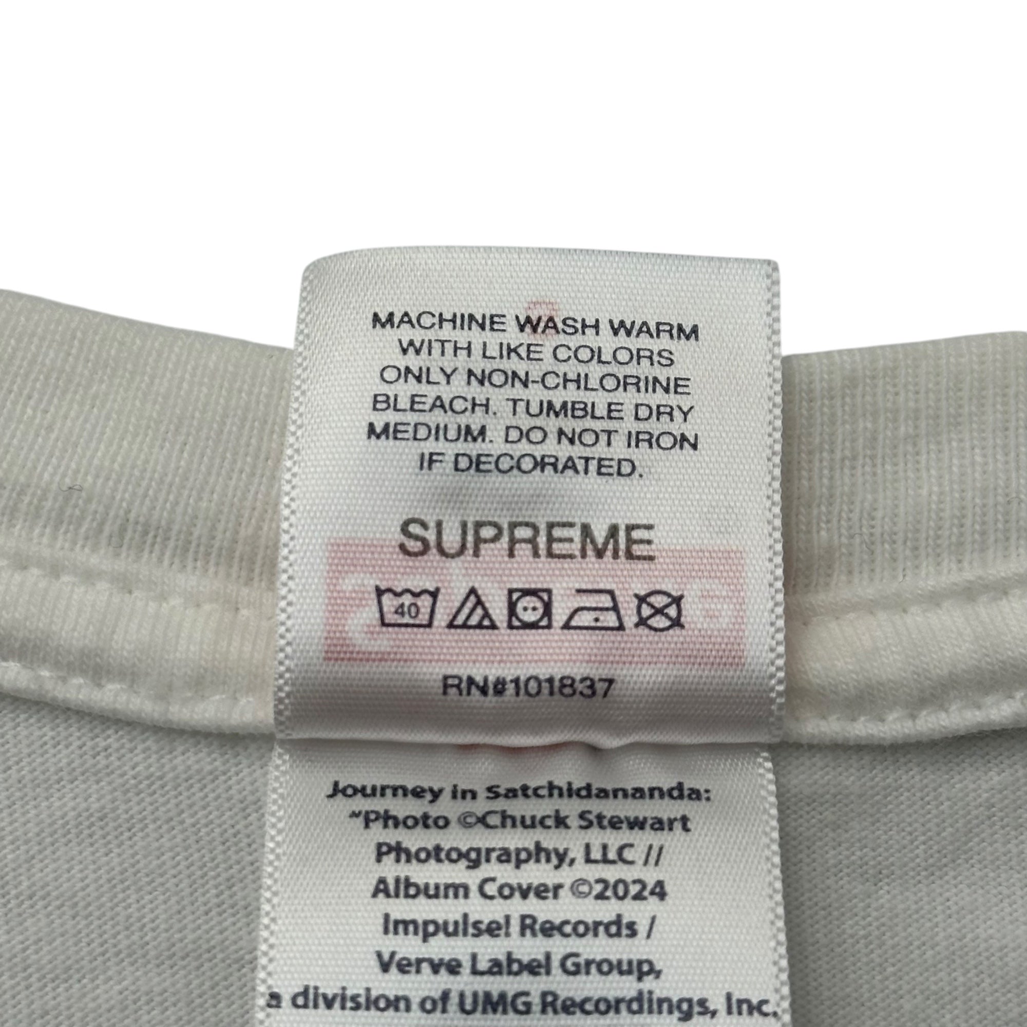 SUPREME(シュプリーム) 2024SS Satchidananda Tee サッチダーナンダ Tシャツ S ホワイト