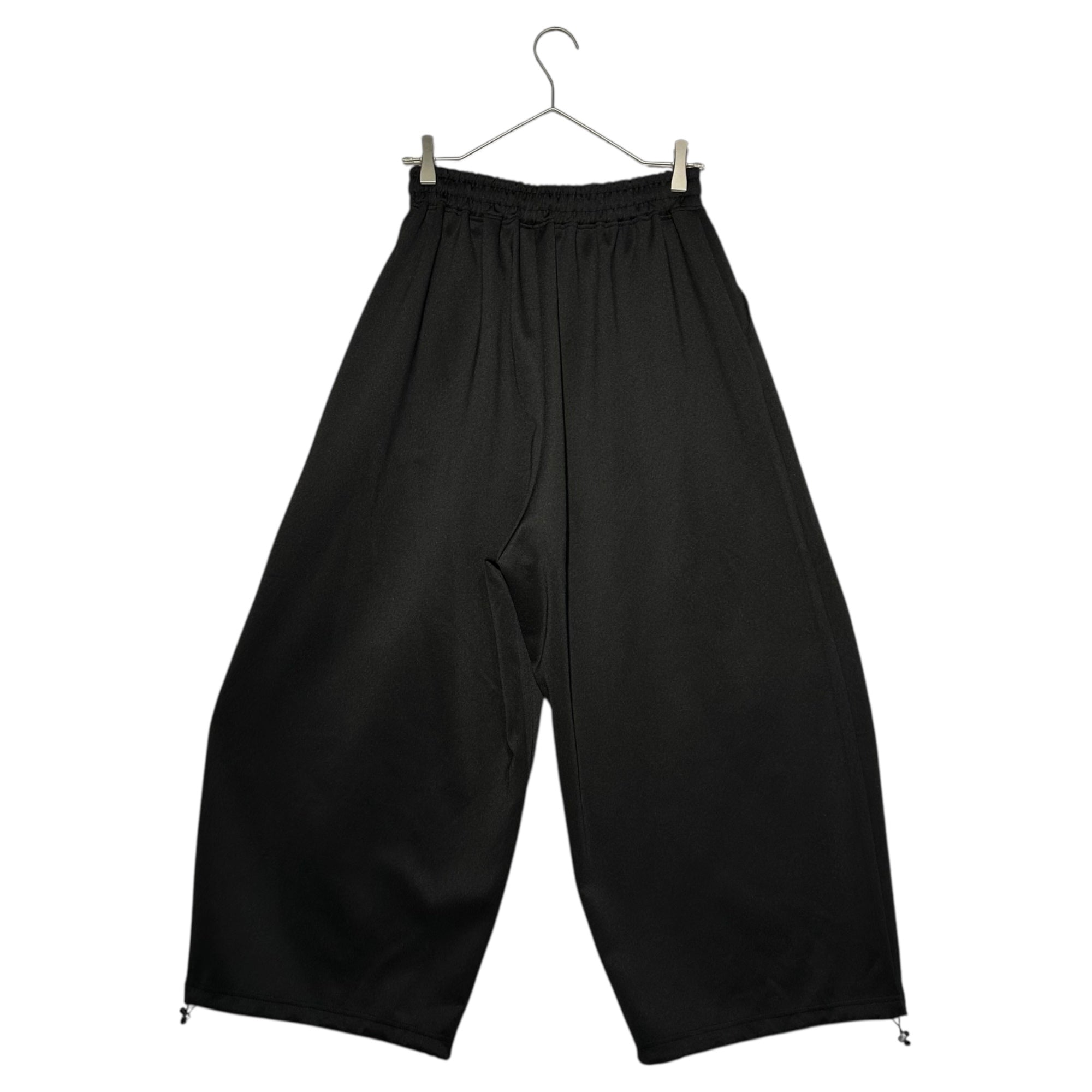 WIND AND SEA×FCMM(ウィンダンシー×エフシーエムエム) Round Wide Pants ラウンド ワイド スウェット パンツ FC021048BW M ブラック バギー ドローコード