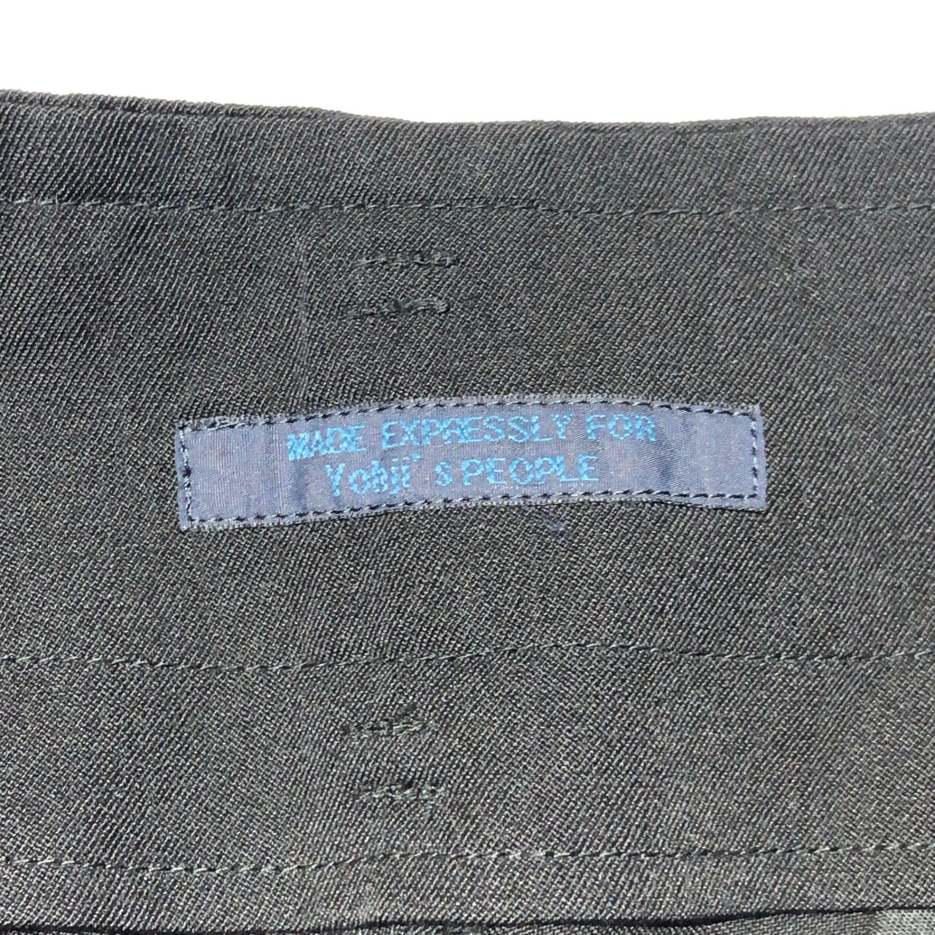 YOHJI YAMAMOTO(ヨウジヤマモト) 23SS WOOL GABBER HIGH WAIST PANTS ウールギャバハイウエストパンツ FI-P53-100 2(M) ブラック