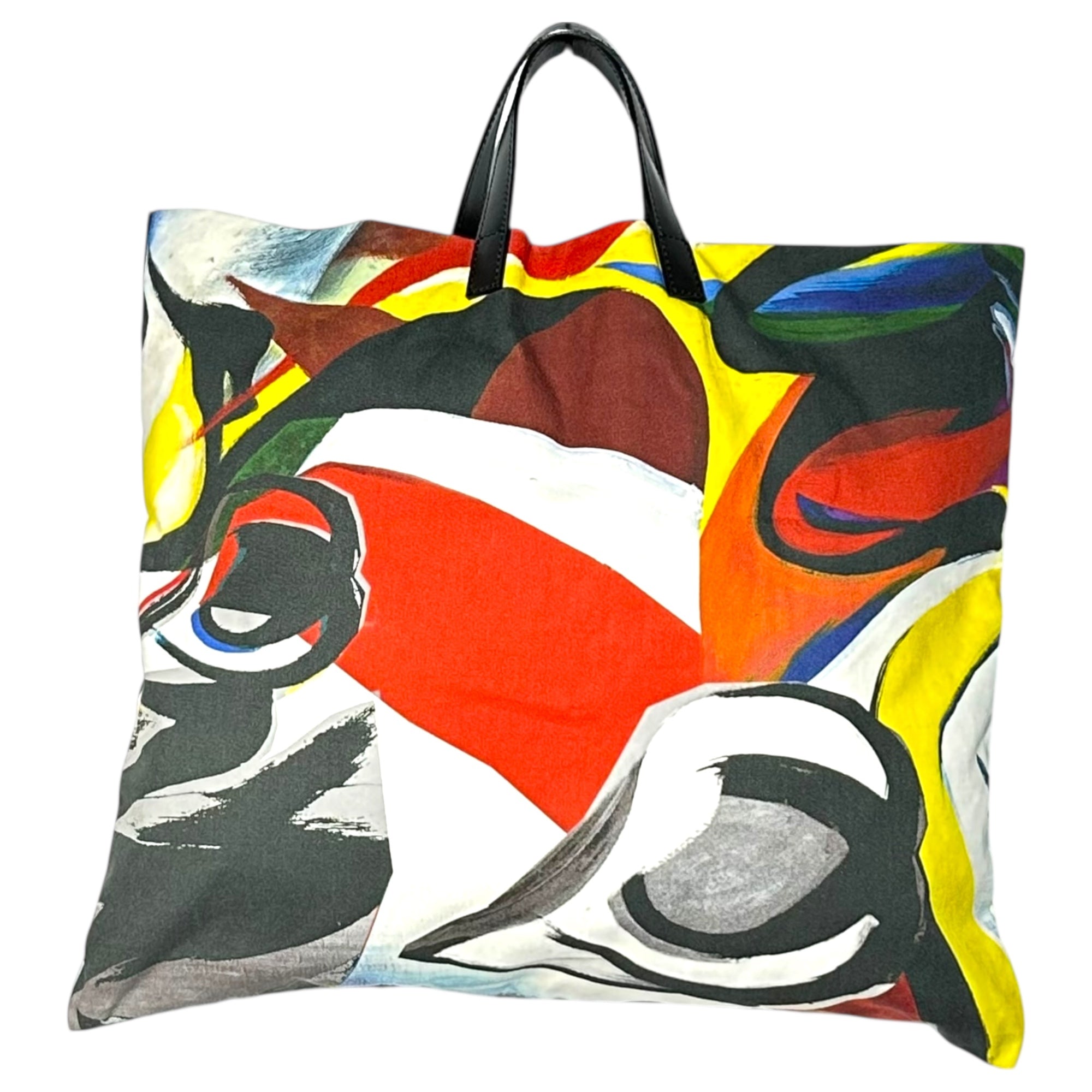 COMME des GARCONS(コムデギャルソン) 12AW Xmas Holiday explosion ”Taro Okamoto” Leather Handle Graphic Tote "岡本太郎" レザー ハンドル グラフィック トート OJ-K 206 マルチ コラボ