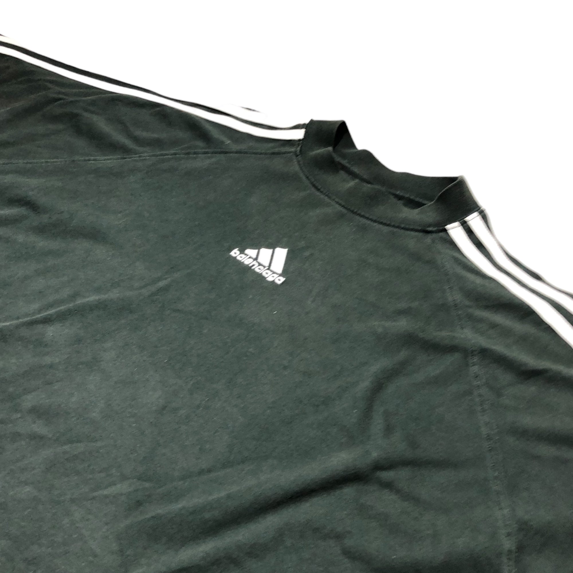 BALENCIAGA×adidas(バレンシアガ×アディダス) 22AW JERSEY Vintage oversized T-shirt ヴィンテージ加工 オーバーサイズ Tシャツ 4(XL程度) ブラック 724554TNVA6