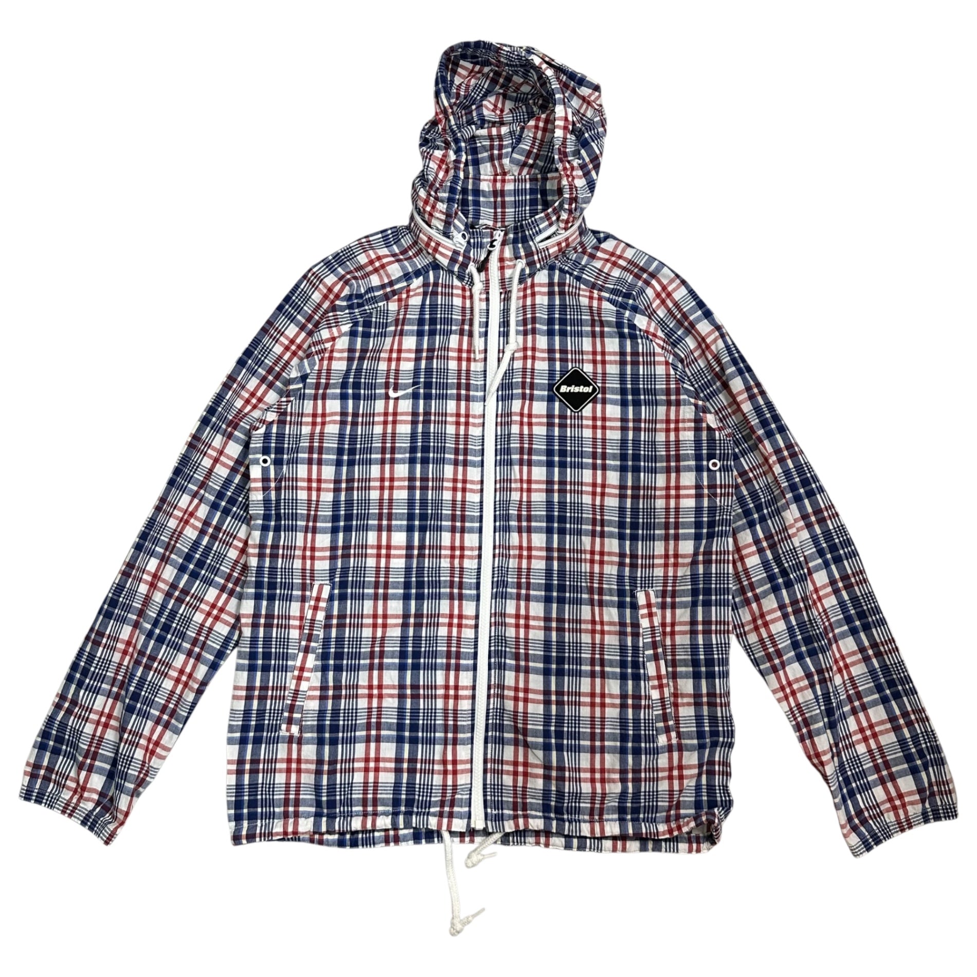 F.C.Real Bristol FCRB(エフシーレアルブリストル) Plaid zip-up and shorts set-up チェック柄 ジップアップ & ショーツ セットアップ 503136-101 M トリコロールカラー