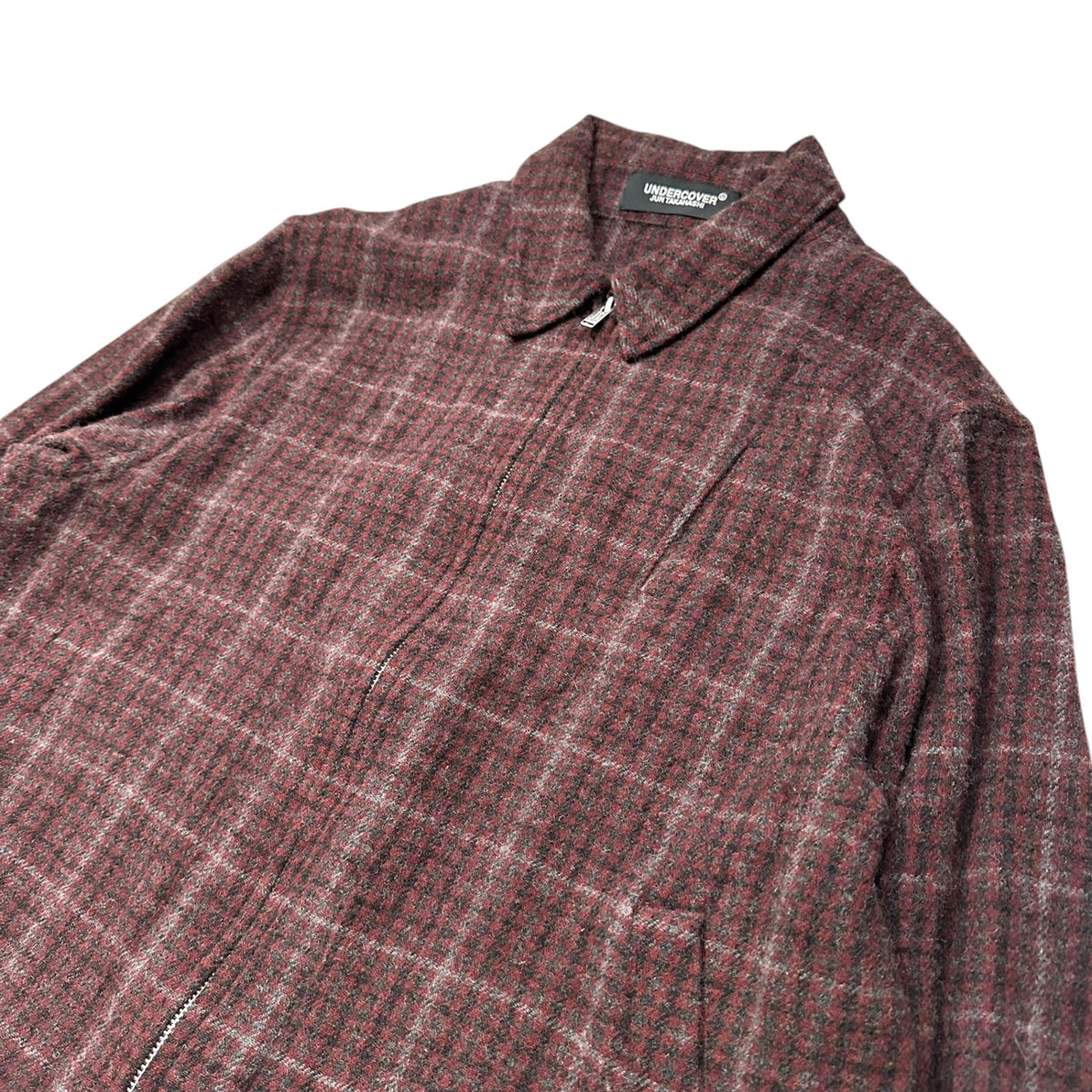 UNDERCOVER(アンダーカバー) 2020AW Shrunken W Blouson 縮絨 W ブルゾン チェック UCZ4202-2 L レッド×ブラック ジャケット