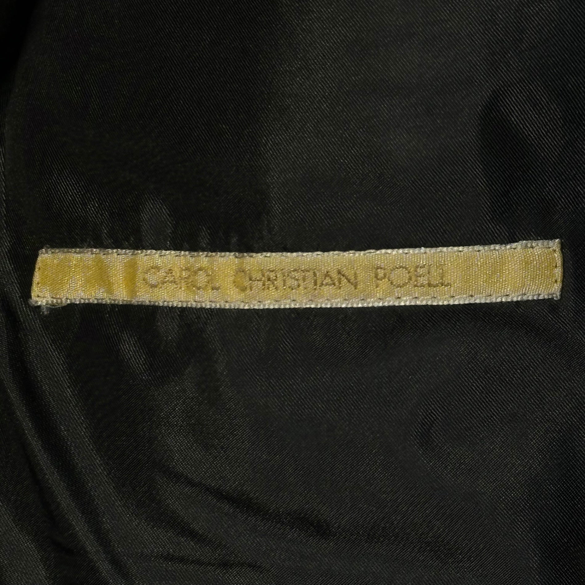 CAROL CHRISTIAN POELL(キャロルクリスチャンポエル) 02AW Archive 1B Stripe Design Tailored Jacket アーカイブ 1ボタン ストライプ デザイン テーラード ジャケット FALL 02/03 稀少品 S程度 ブラック