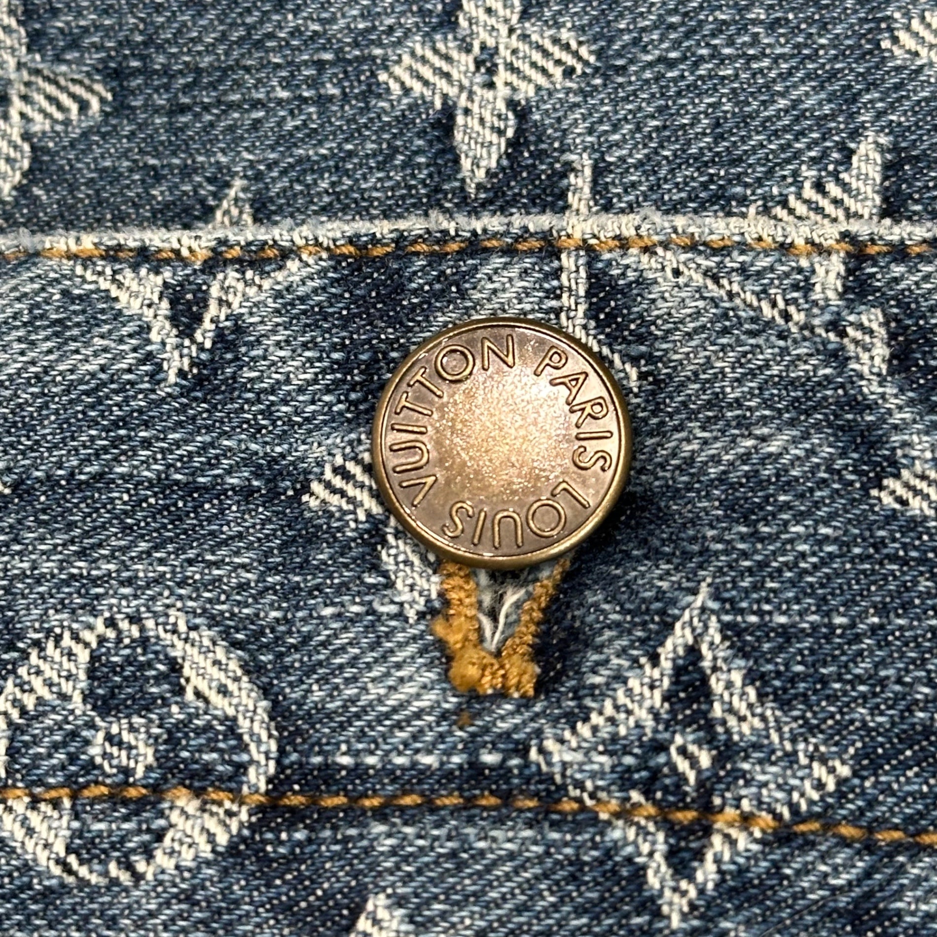 LOUIS VUITTON(ルイヴィトン) Monogram Denim Mermaid Skirt モノグラム デニム マーメード スカート RW072W WLSK02CF7 36 インディゴ ボタン