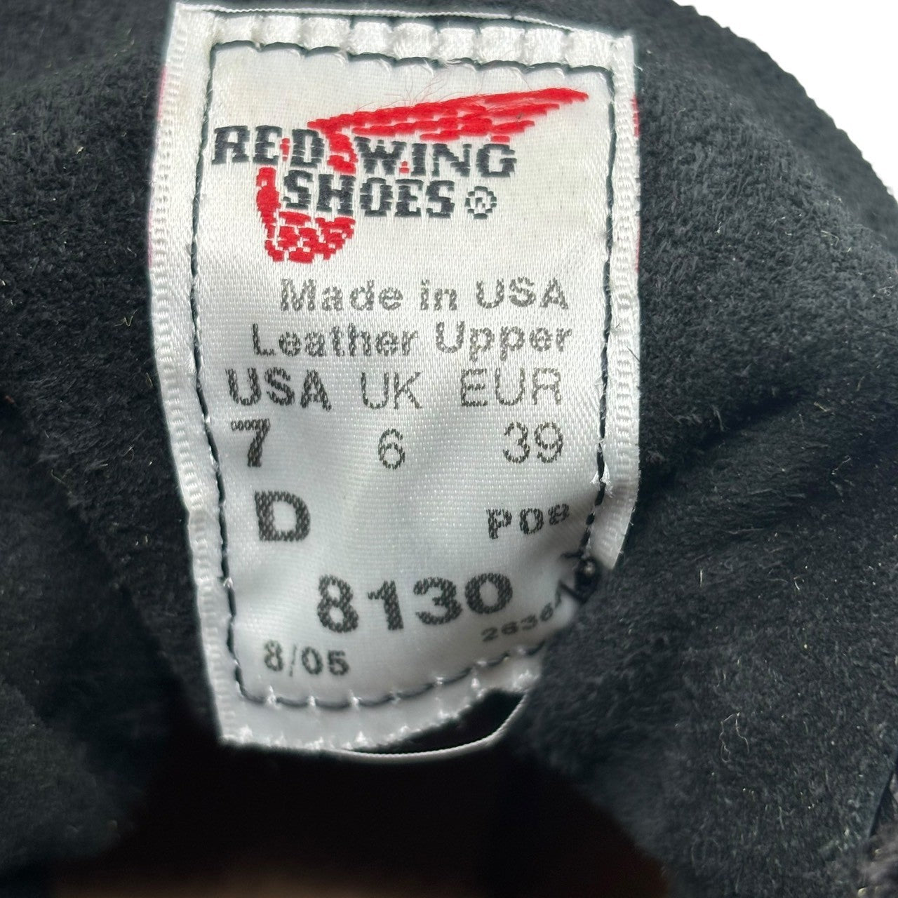 REDWING(レッドウィング) 2005年製造 6" Classic Moc 6インチ クラシックモック アイリッシュ セッター 8130 7D(25cm程度) ブラック ワーク ブーツ