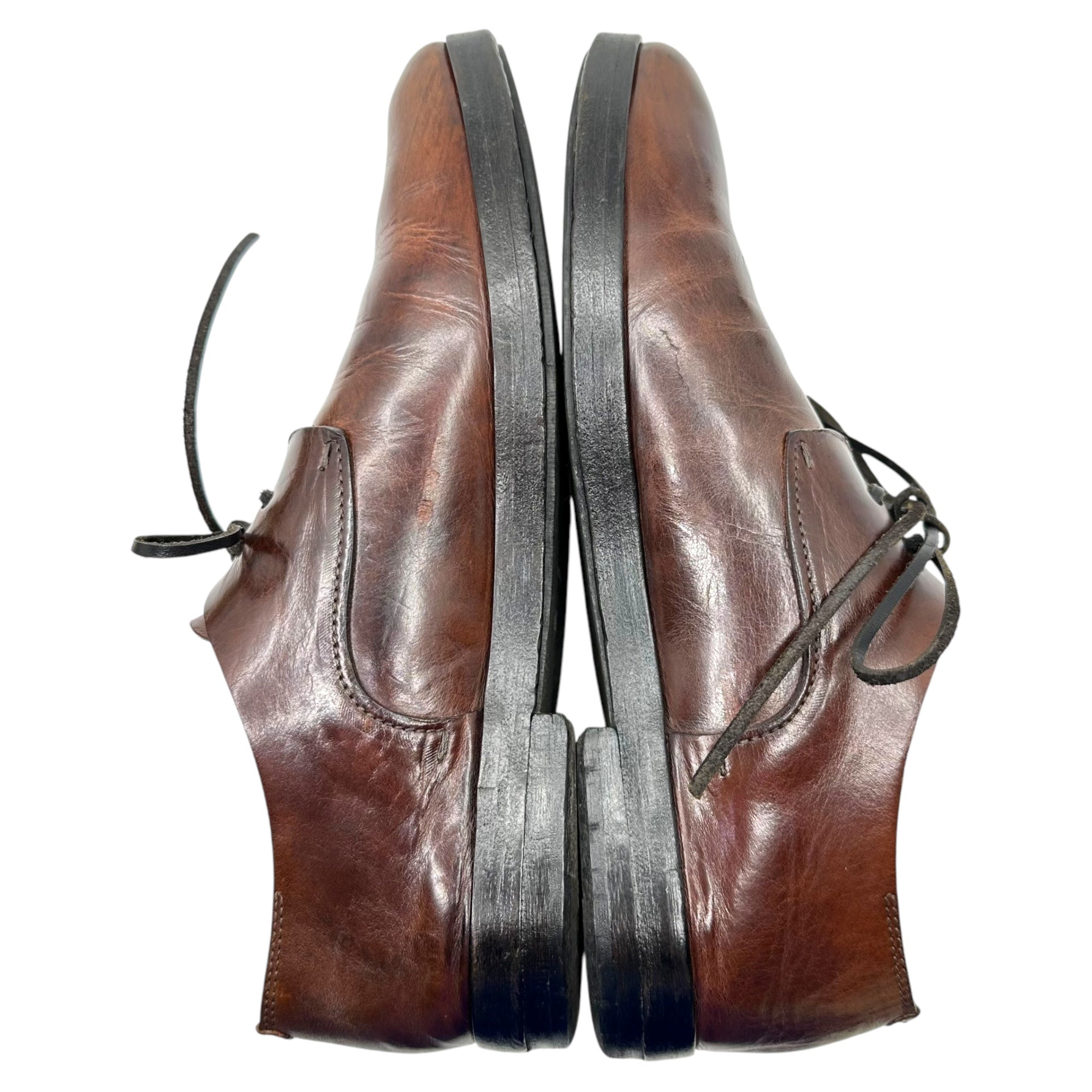 MARSEY(マーシー) Plain toe leather shoes プレーントゥ レザー シューズ MM1343 40 1/2(26.5cm程度) ブラウン イタリア製