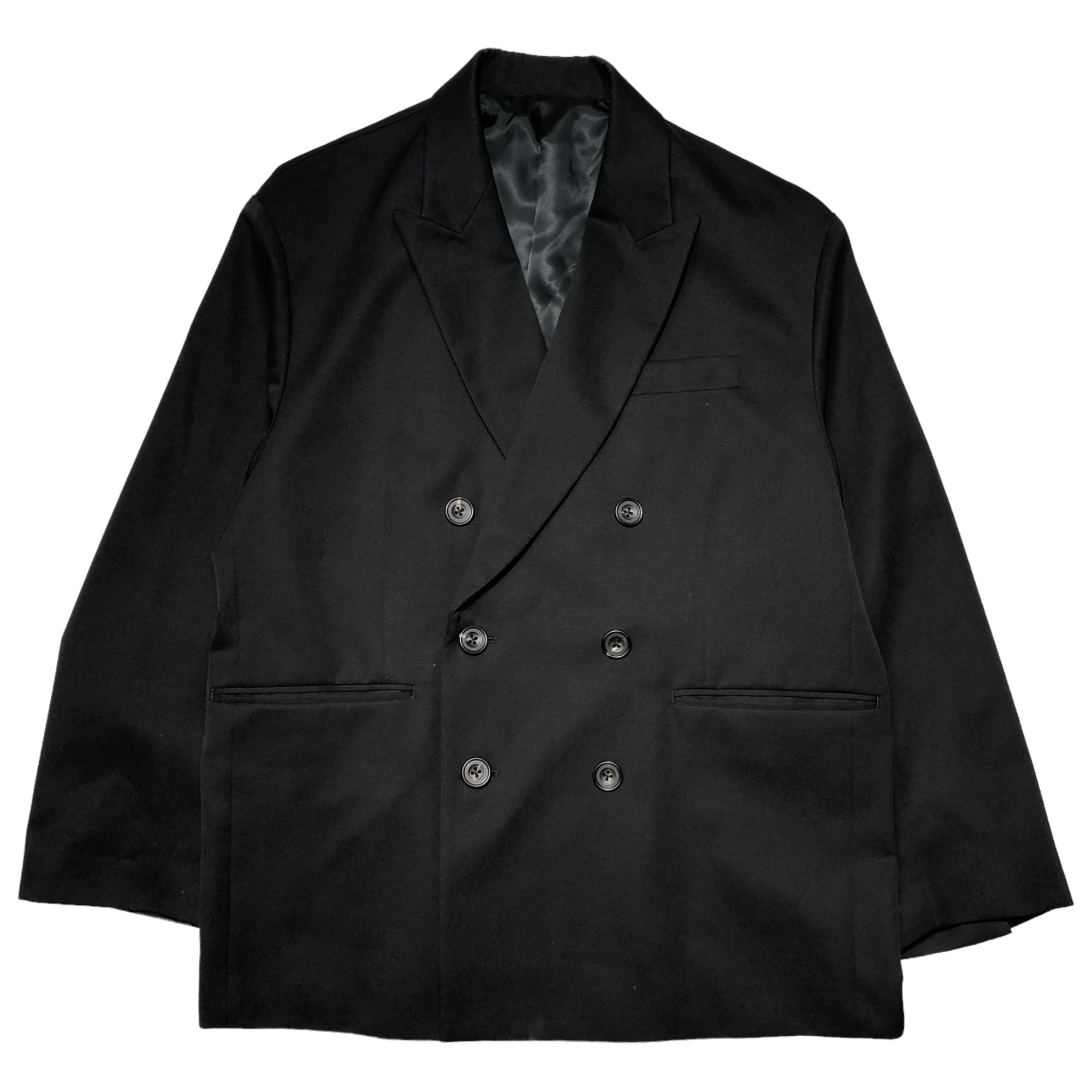 stein(シュタイン) 23AW OVERSIZED DOUBLE BREASTED JACKET オーバーサイズド ダブルブレスト ジャケット ST.641 S ブラック 参考定価86,900円(税込)