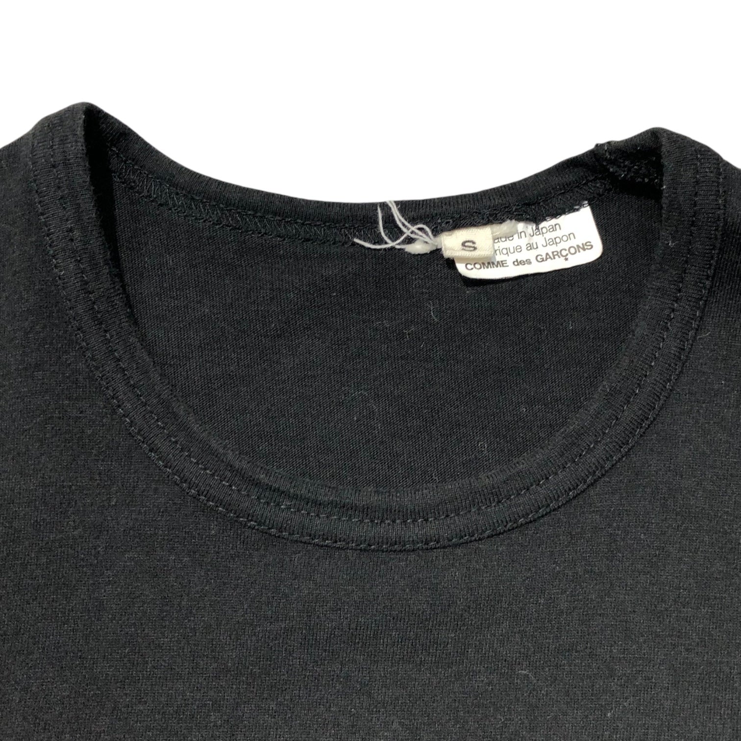 COMME des GARCONS(コムデギャルソン) Lace flare hem T-shirt 裾 レース フレア Tシャツ S ブラック カットソー ブラウス 半袖