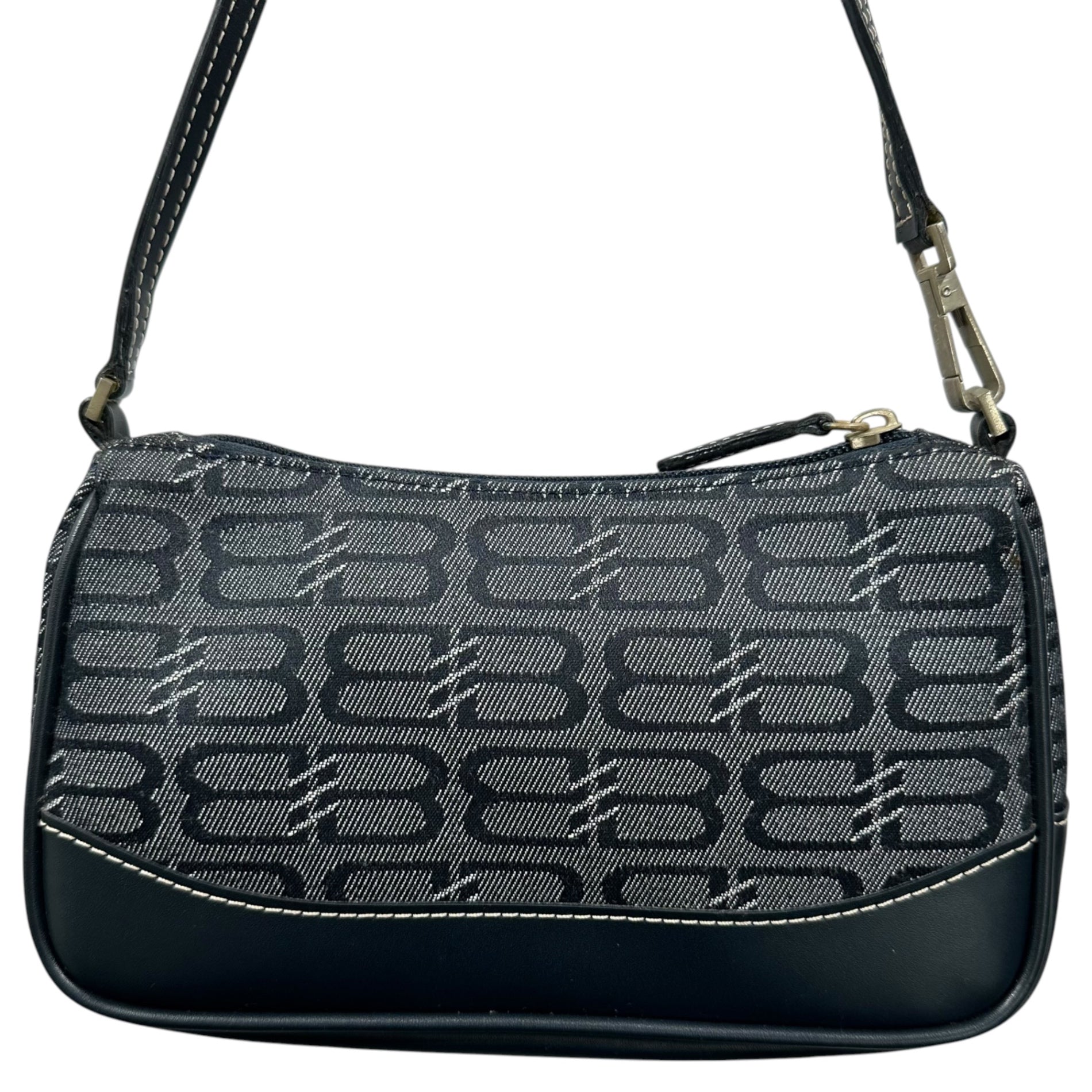 BALENCIAGA(バレンシアガ) BB Monogram Accessory Pouch BB モノグラム アクセサリー ポーチ ネイビー ワンショルダー ハンド ミニ オールド