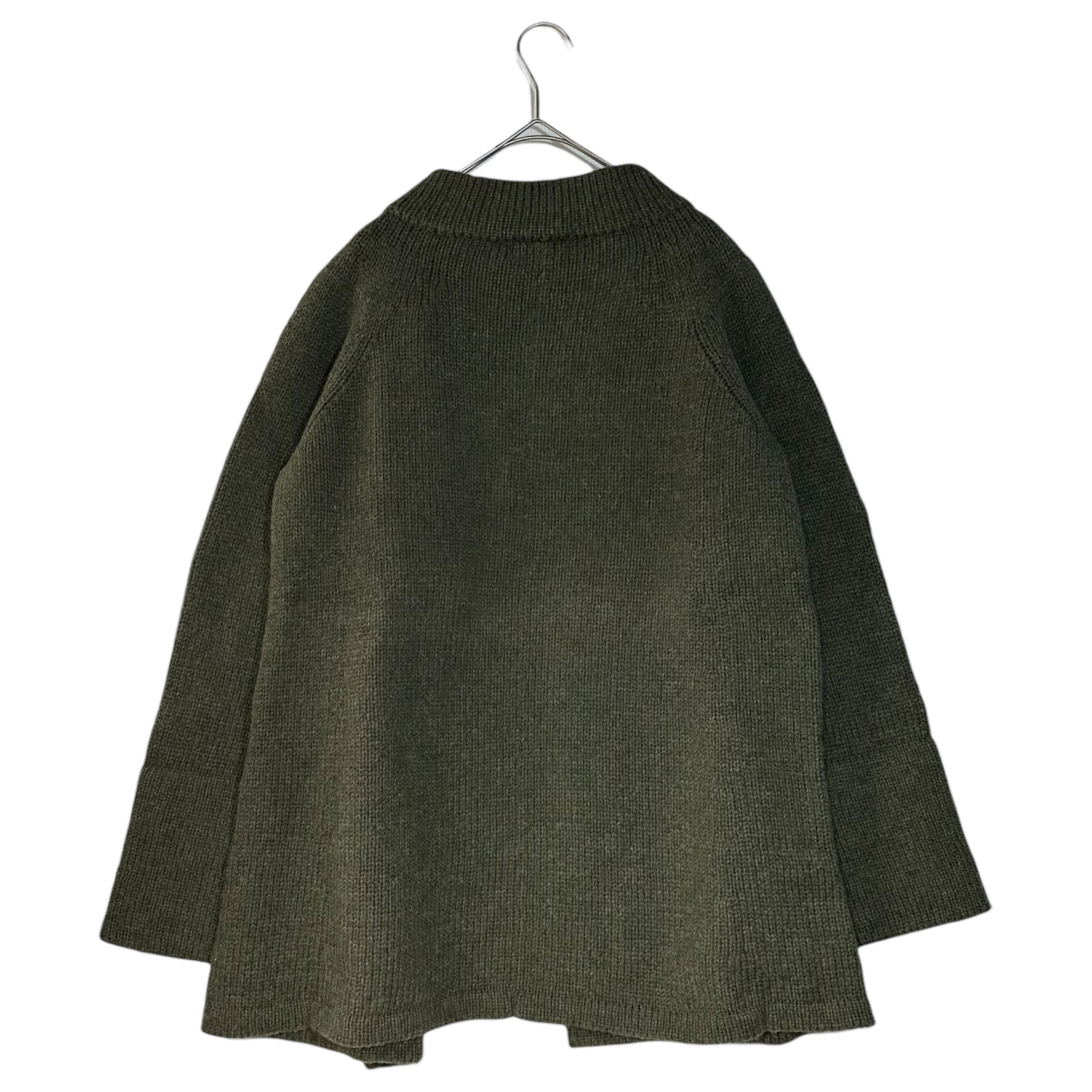 Y's(ワイズ) Loose-knit wool buttonless knit cardigan ローゲージ ウール ボタンレス ニット カーディガン YN-K33-959 3 オリーブ