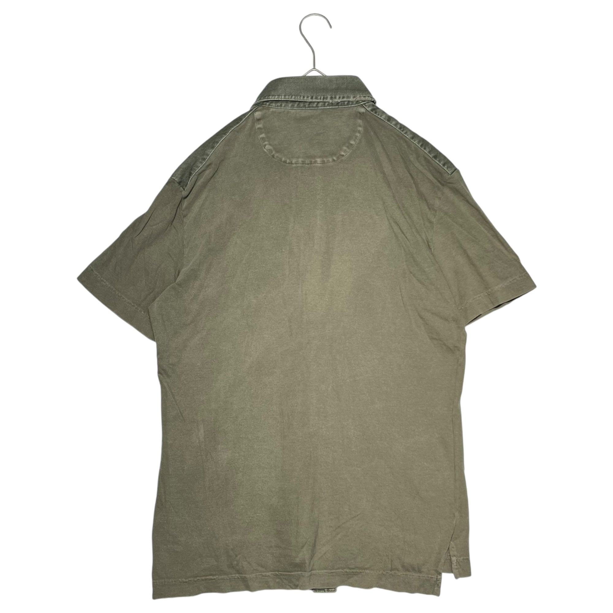 D&G(ディー&ジードルガバドルチェ&ガッバーナ) 00's Denim switching S/S shirt デニム 切替 半袖 シャツ L グレー