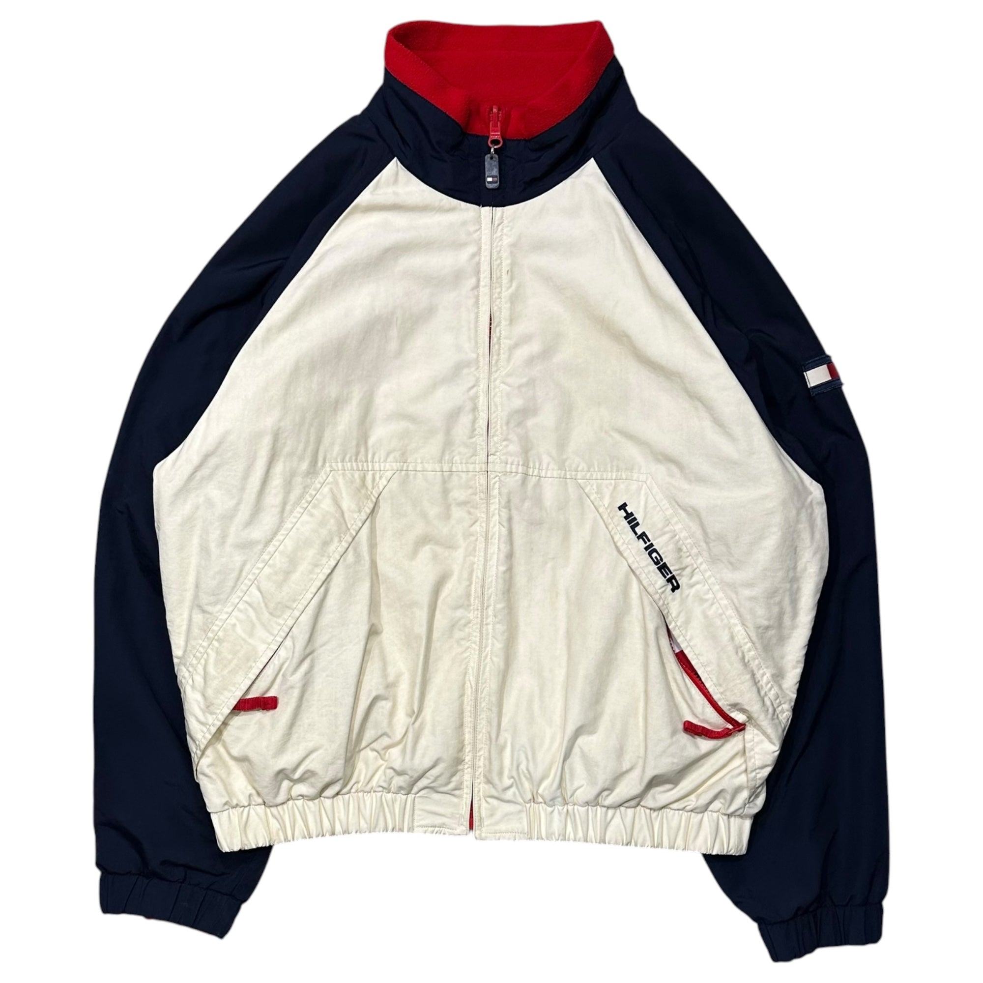TOMMY HILFIGER(トミーヒルフィガー) 1990's Old Reversible Blouson 1990年代 オールド リバーシブル ブルゾン M アイボリー×ネイビー×レッド