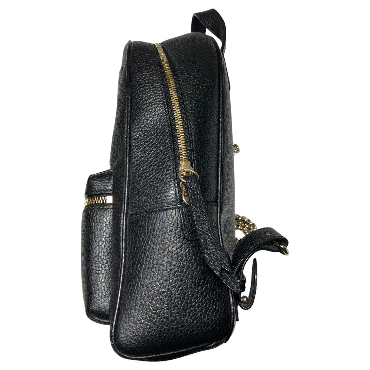 GUCCI(グッチ) Interlocking G leather daypack ソーホー インターロッキング G レザー デイパック 536192 ブラック リュック ロゴ