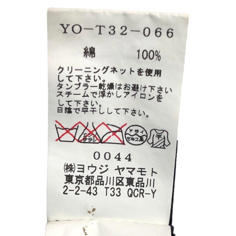 Y's(ワイズ) 11SS Frill gathered S/S T-shirt フリル ギャザー カットソー 半袖 Tシャツ YO-T32-066 2(Mサイズ程度) ブラック