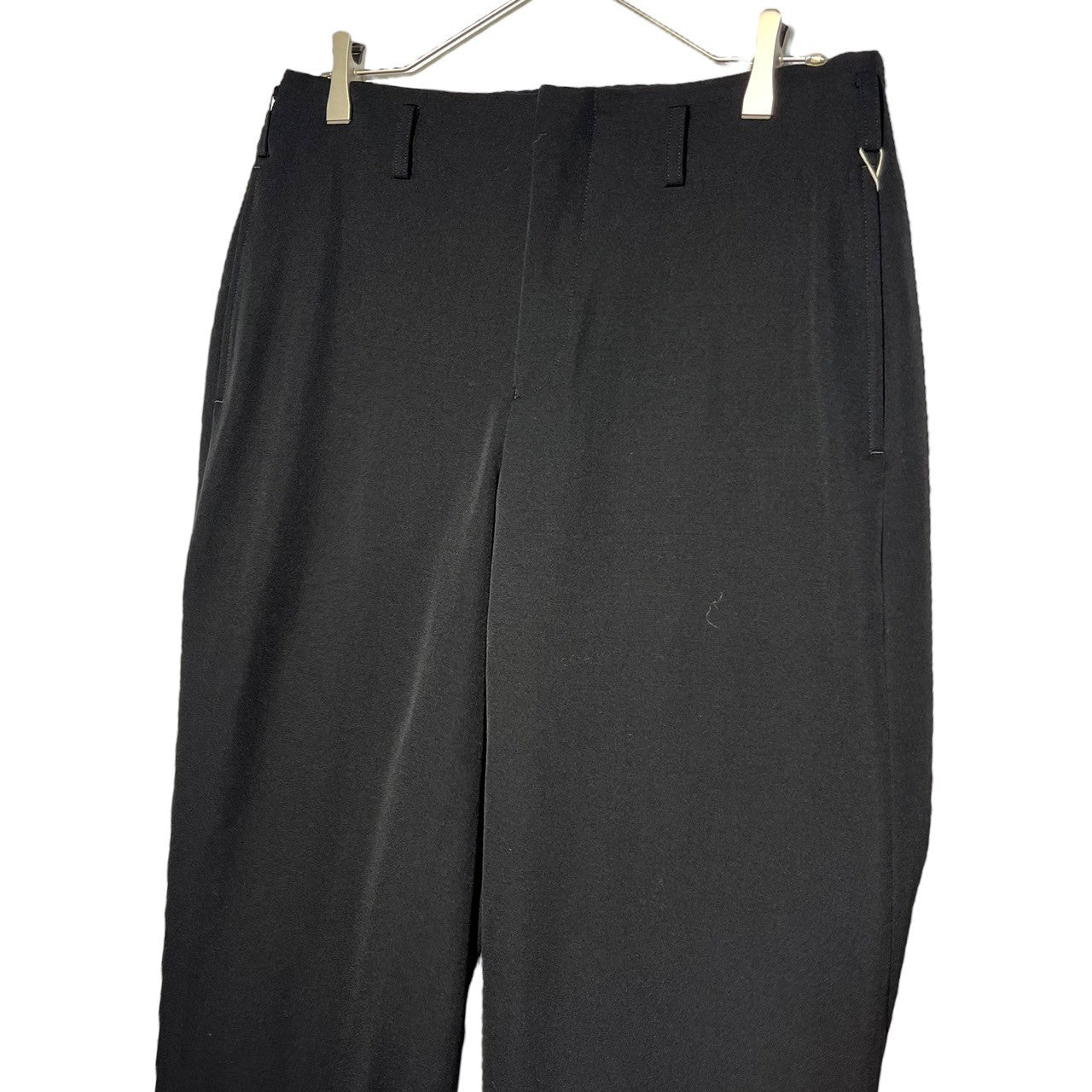 COMME des GARCONS HOMME PLUS(コムデギャルソンオムプリュス) 22AW nomad期 Gathered Hem Wool Trousers 裾 ギャザー ウール トラウザーズ スラックス PJ-P045 S ブラック AD2022