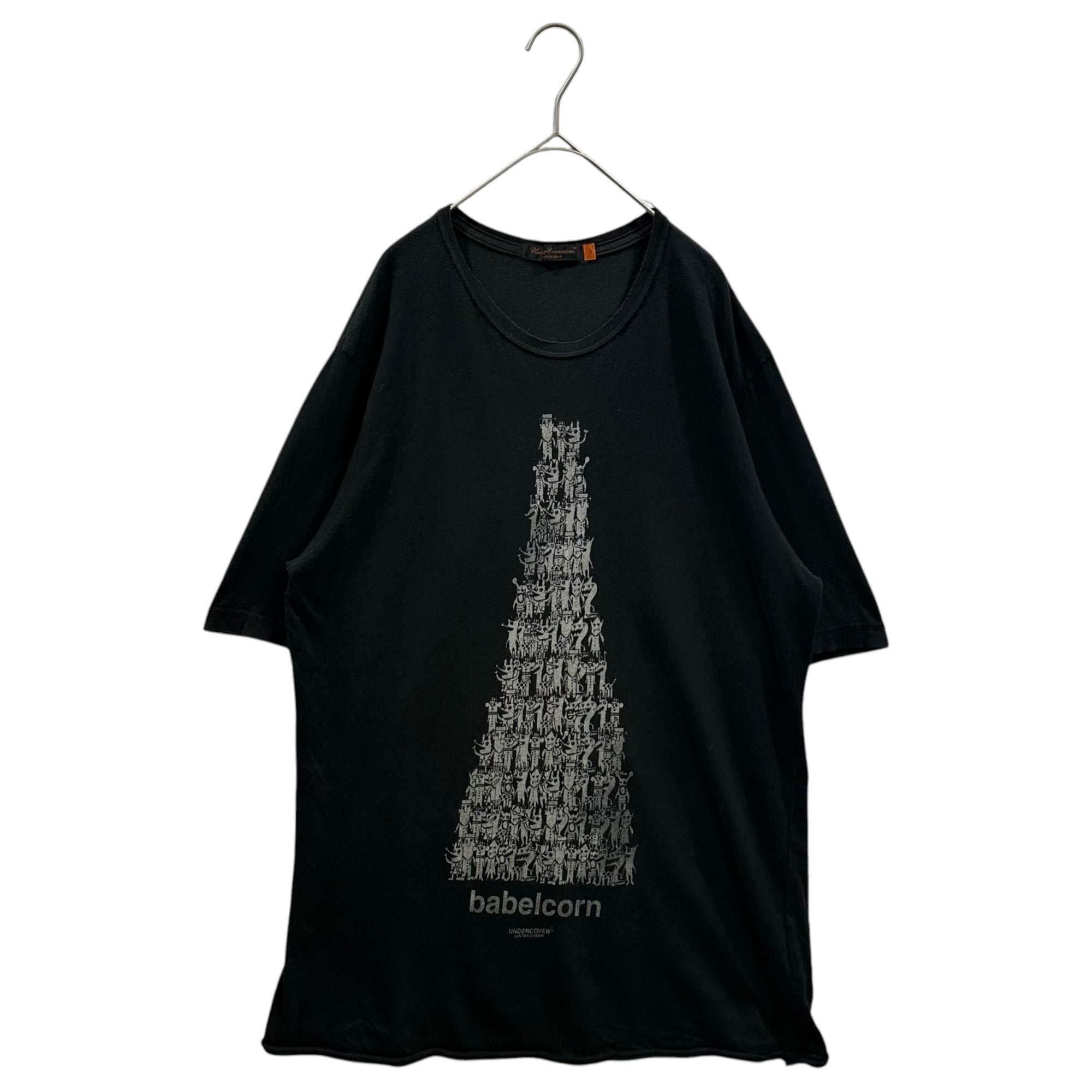 UNDERCOVERISM(アンダーカバイズム) 2005AW Arts&Crafts期 babelcorn Print T-Shirt アーツ&クラフツ バベルコーン プリント Tシャツ 3(L程度) ブラック×ホワイト アーカイブ 稀少品