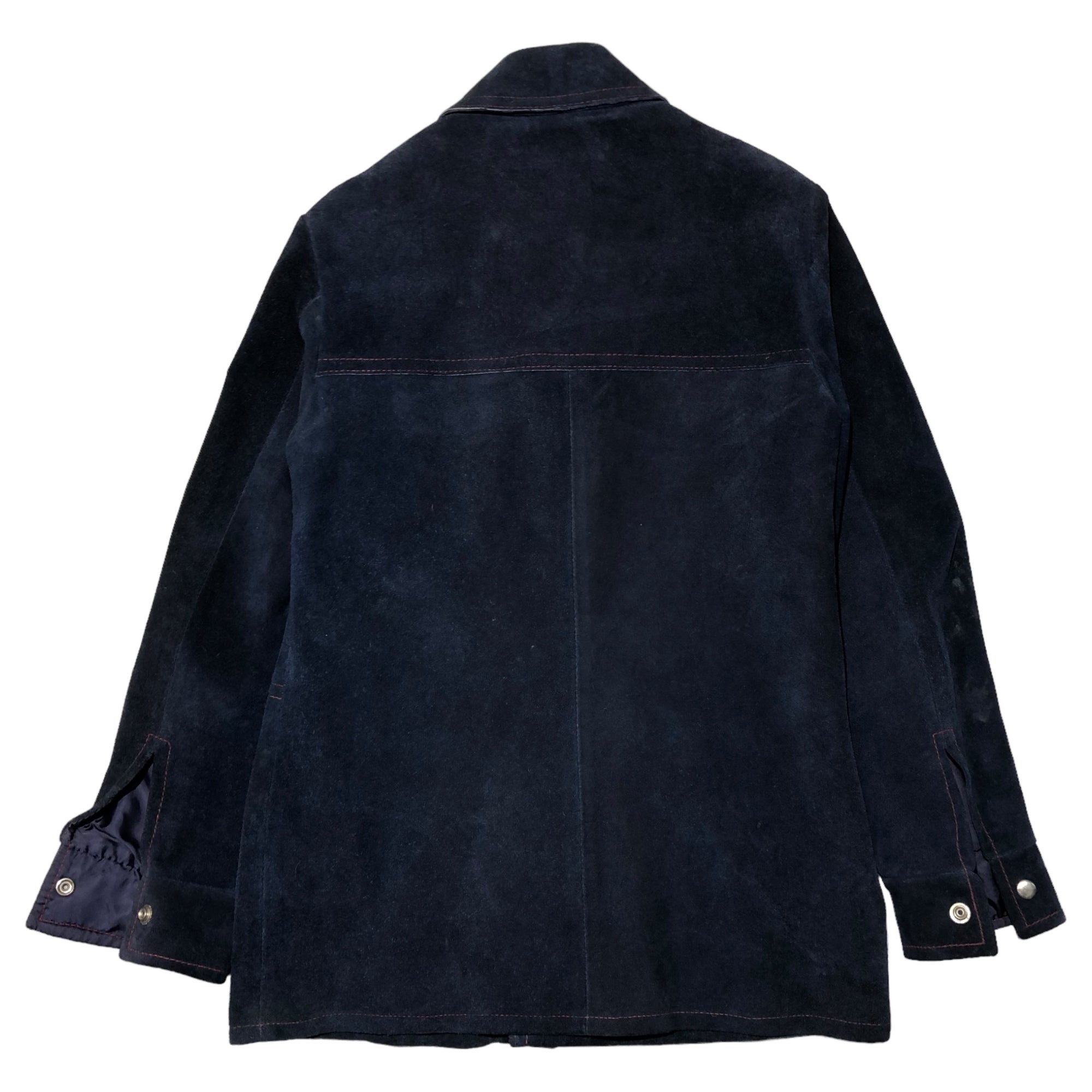 WILLIAM BARRY(ウィリアムバリー) 70's stitched suede jacket ステッチ スウェード ジャケット S ネイビー styled by william barry 70年代 ヴィンテージ シャツ