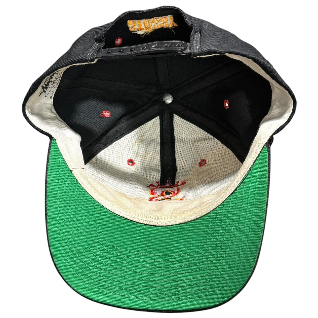 STUSSY(ステューシー) 80's Crown S Logo Embroidery Snapback Cap クラウン S ロゴ 刺繍 スナップバック キャップ ブラック 80年代 ヴィンテージ USA製