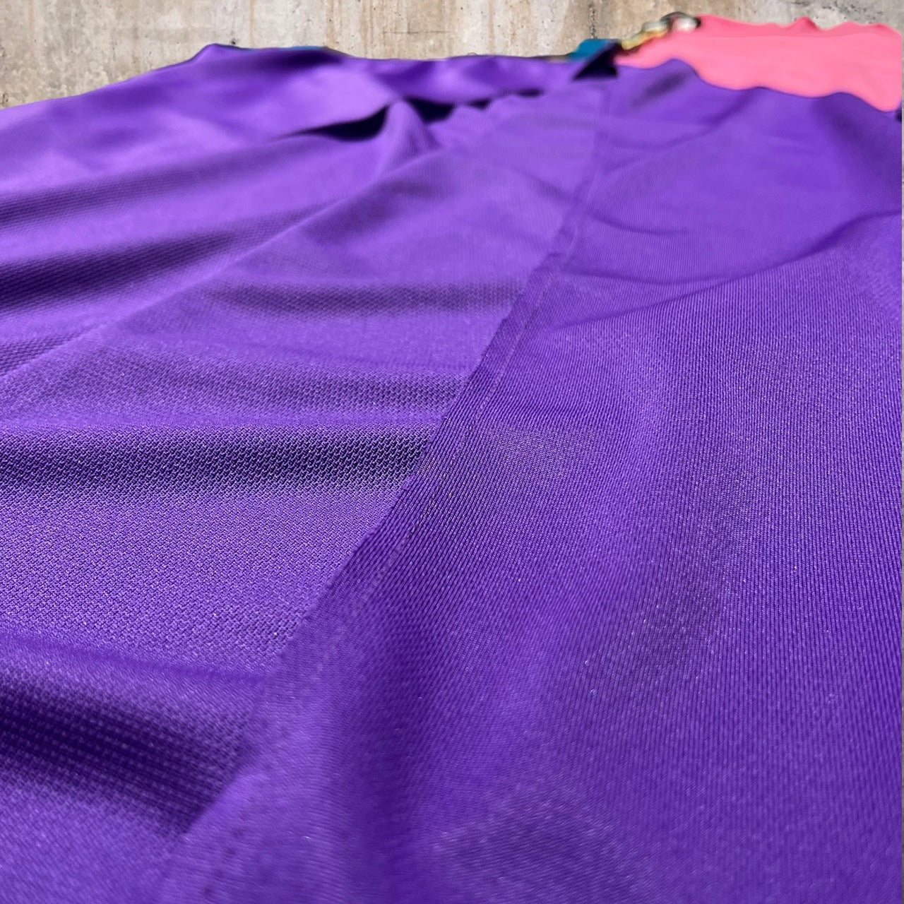 COMME des GARCONS HOMME PLUS(コムデギャルソンオムプリュス) 19SSドッキングカットソー PC-T032 S ピンク×パープル AD2018 コレクションランウェイ着用モデル