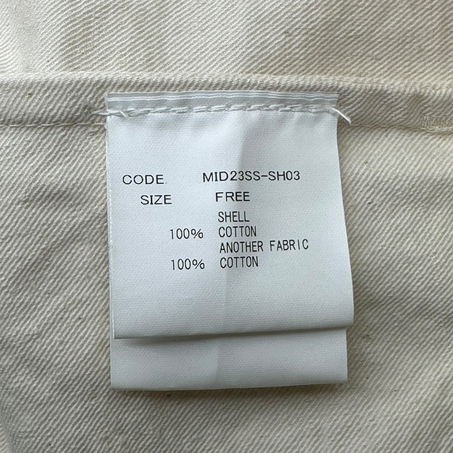 Midorikawa(ミドリカワ) 23SS Mesh layered drawcord organic shirt メッシュ レイヤード ドローコード オーガニック コットン シャツ MID23SS-SH03 FREE アイボリー