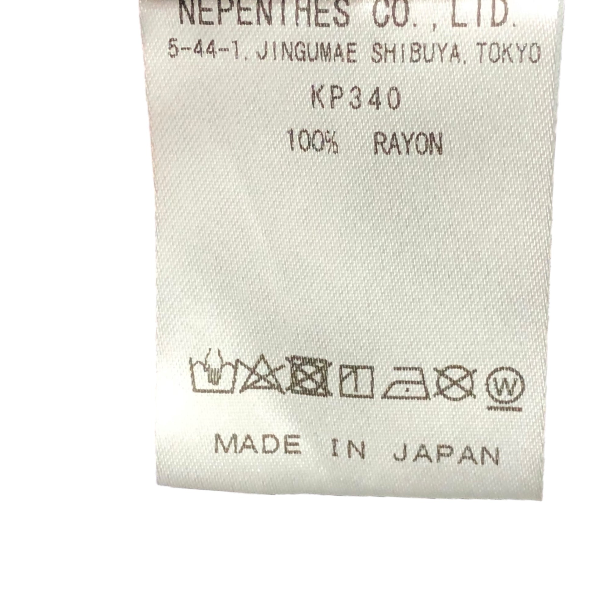 NEEDLES(ニードルズ) 22SS Papillon Emb. S/S shirt パピヨンシャツ アロハシャツ オープンカラー 柄 蝶々 STUDIOUS別注 KP340 SIZE L ブラック×パープル