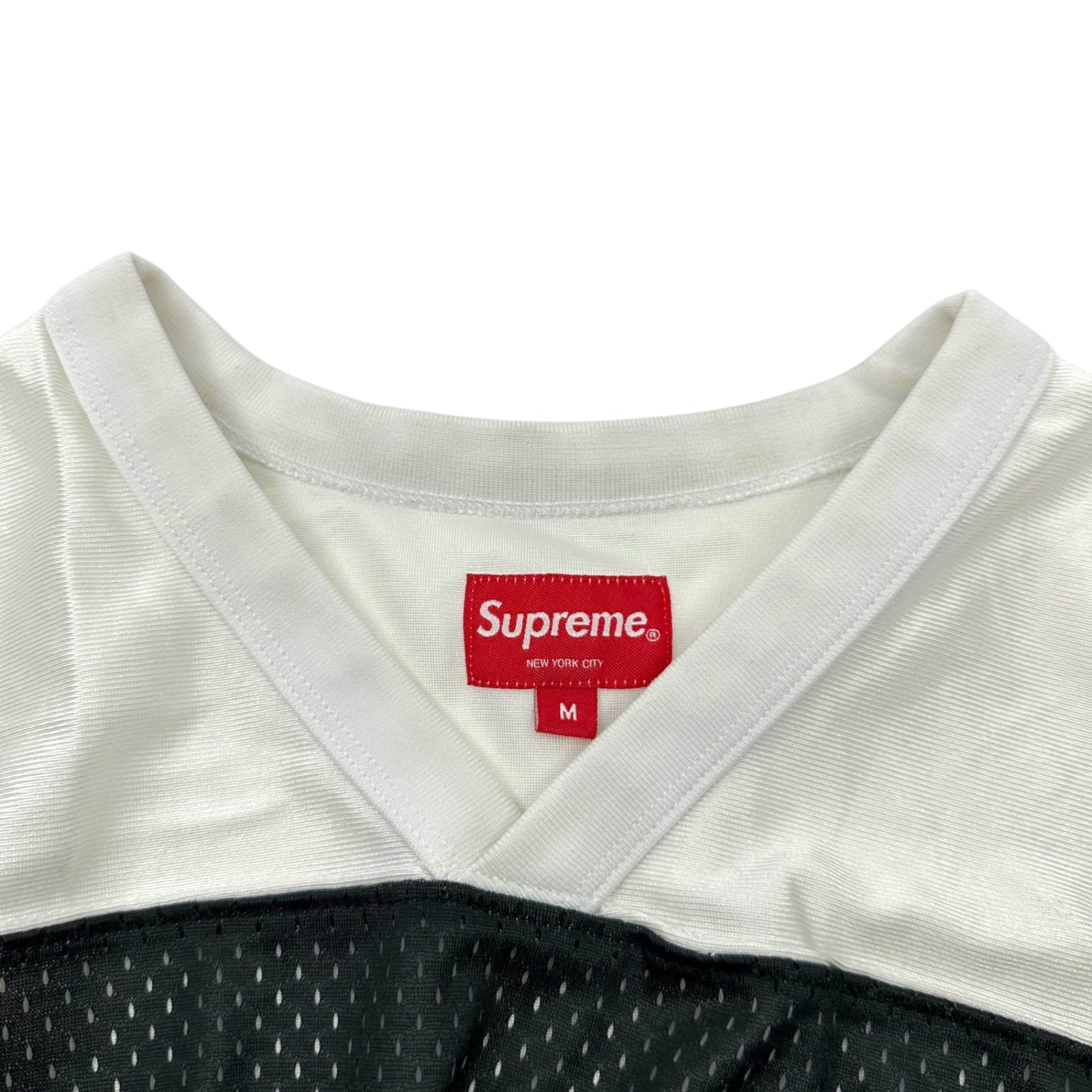 SUPREME(シュプリーム) 18SS Hellraiser Football Jersey ヘルレイザー フット ボール ジャージ M ホワイト×ブラック コラボ ゲーム シャツ Tシャツ 半袖
