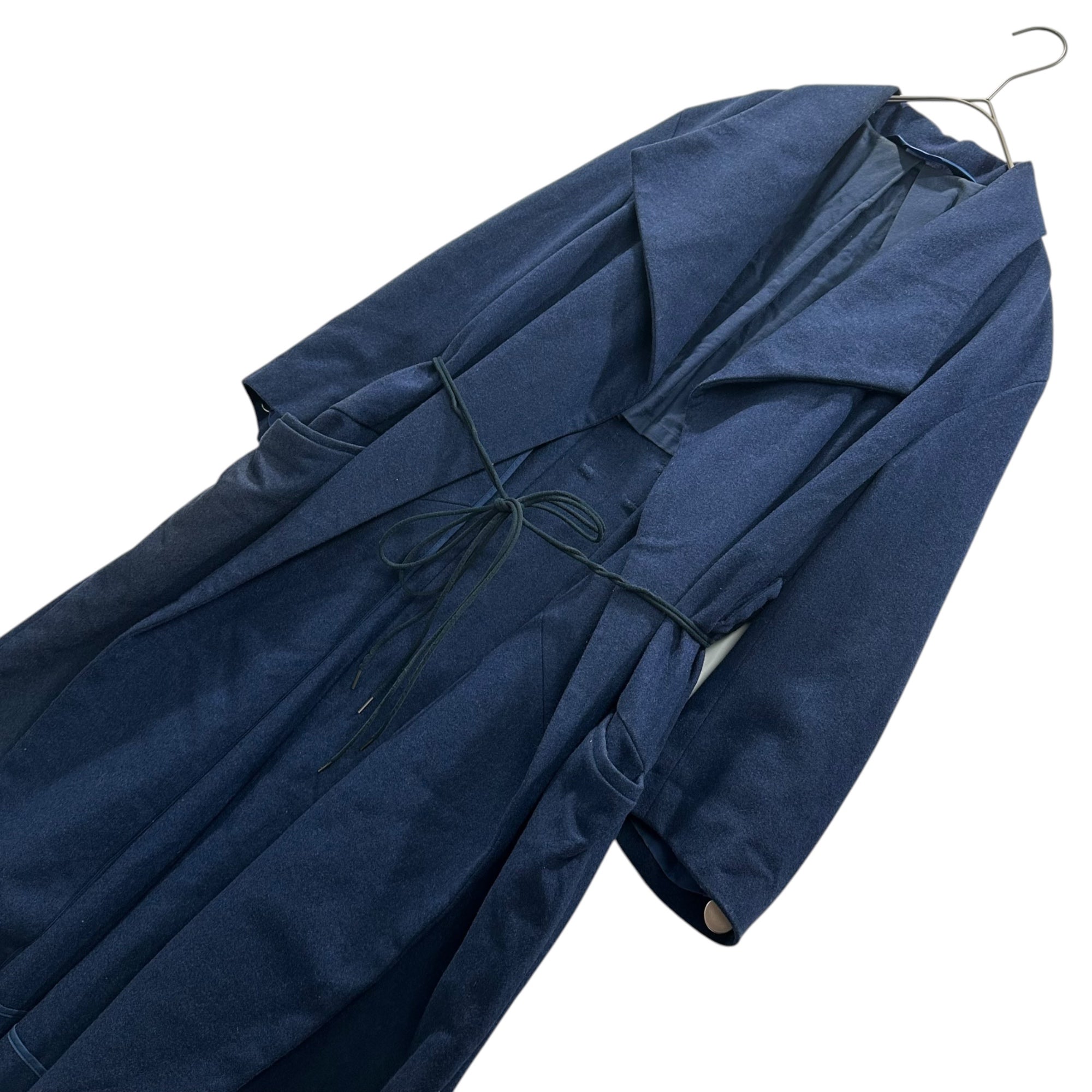 Jens(イェンス) matte suede over coat マット スウェード オーバー コート JNS-05011 FREE ネイビー ウール100% 腰紐有