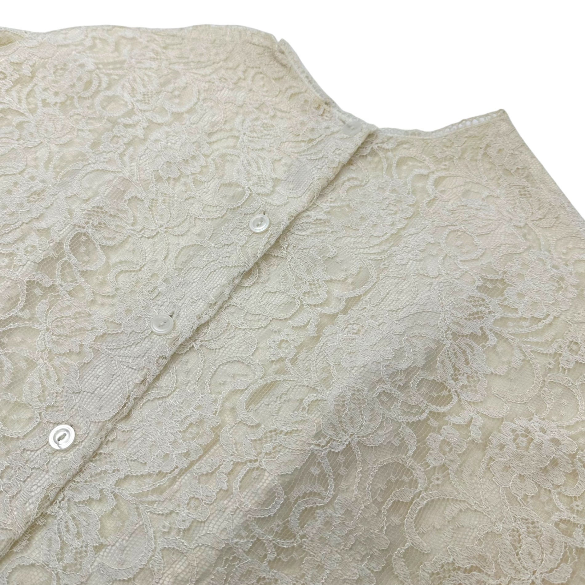 VINTAGE(ヴィンテージ) 60~'s all lace blouse 総レースブラウス FREE アイボリー