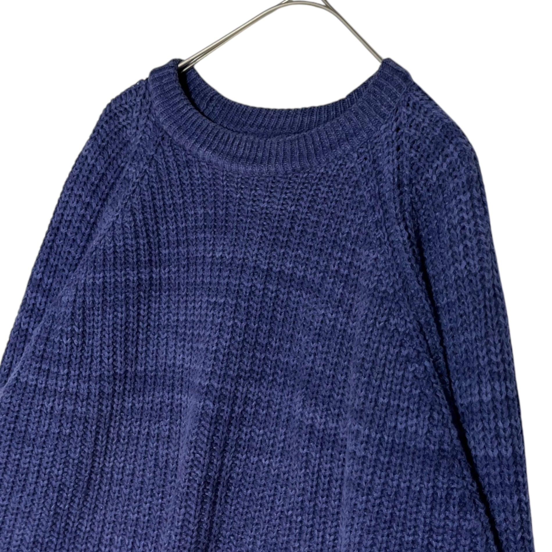 L.L.BEAN(エルエルビーン) 70's ~ 80's USA made cotton sweater コットン ニット M ネイビー 70年代~80年代 ヴィンテージ セーター