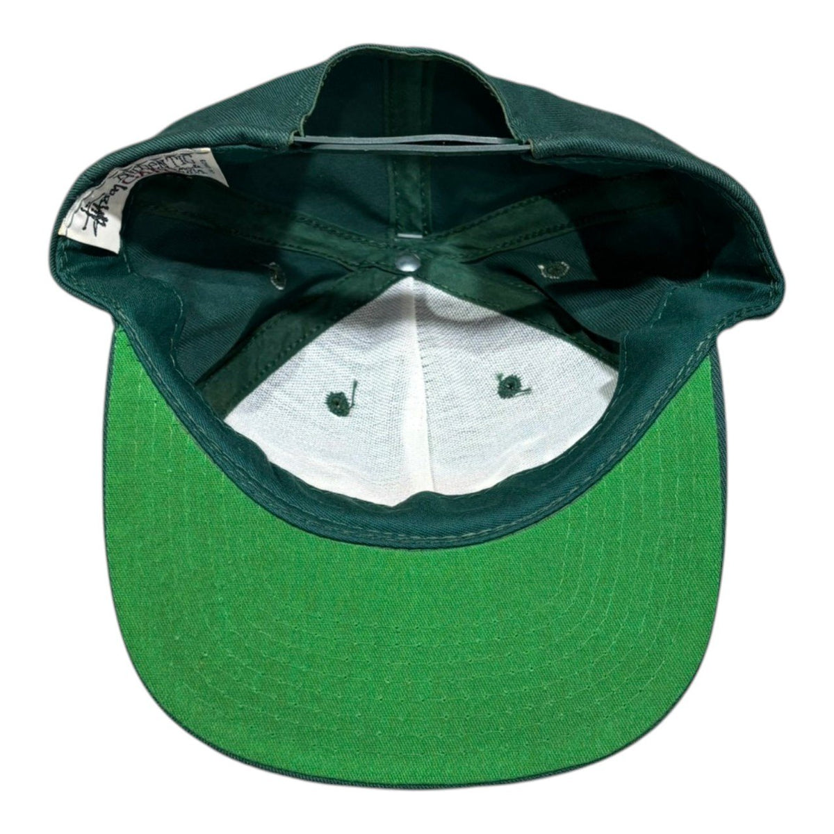 STUSSY(ステューシー) 1990's USA made "STAR" CAP スター ロゴ スナップバック キャップ グリーン 90年代 OLD 白タグ デッドストック