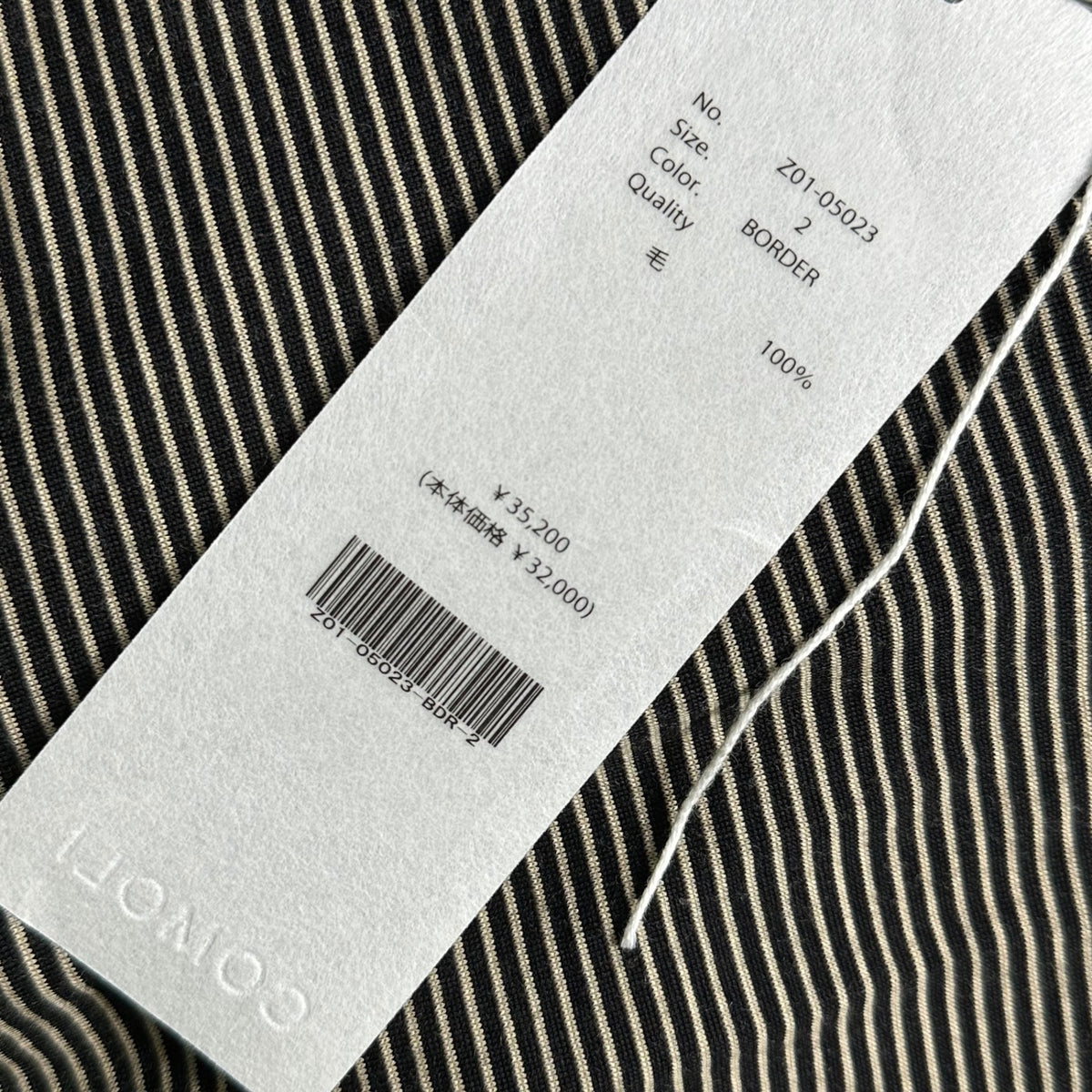 COMOLI(コモリ) 2024SS summer wool S/S T-shirt サマーウール 半袖 Tシャツ Z01-05023 2 ボーダー