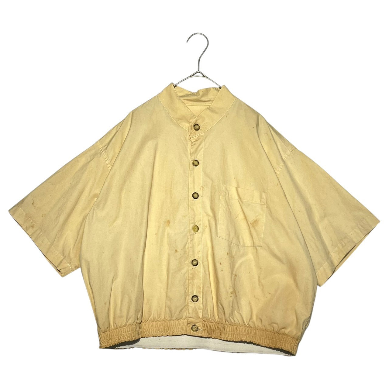 EMPORIO ARMANI(エンポリオアルマーニ) 80~90's vintage stand collar half sleeve jacket ヴィンテージ スタンドカラー ハーフスリーブ ジャケット 48(M) アイボリー