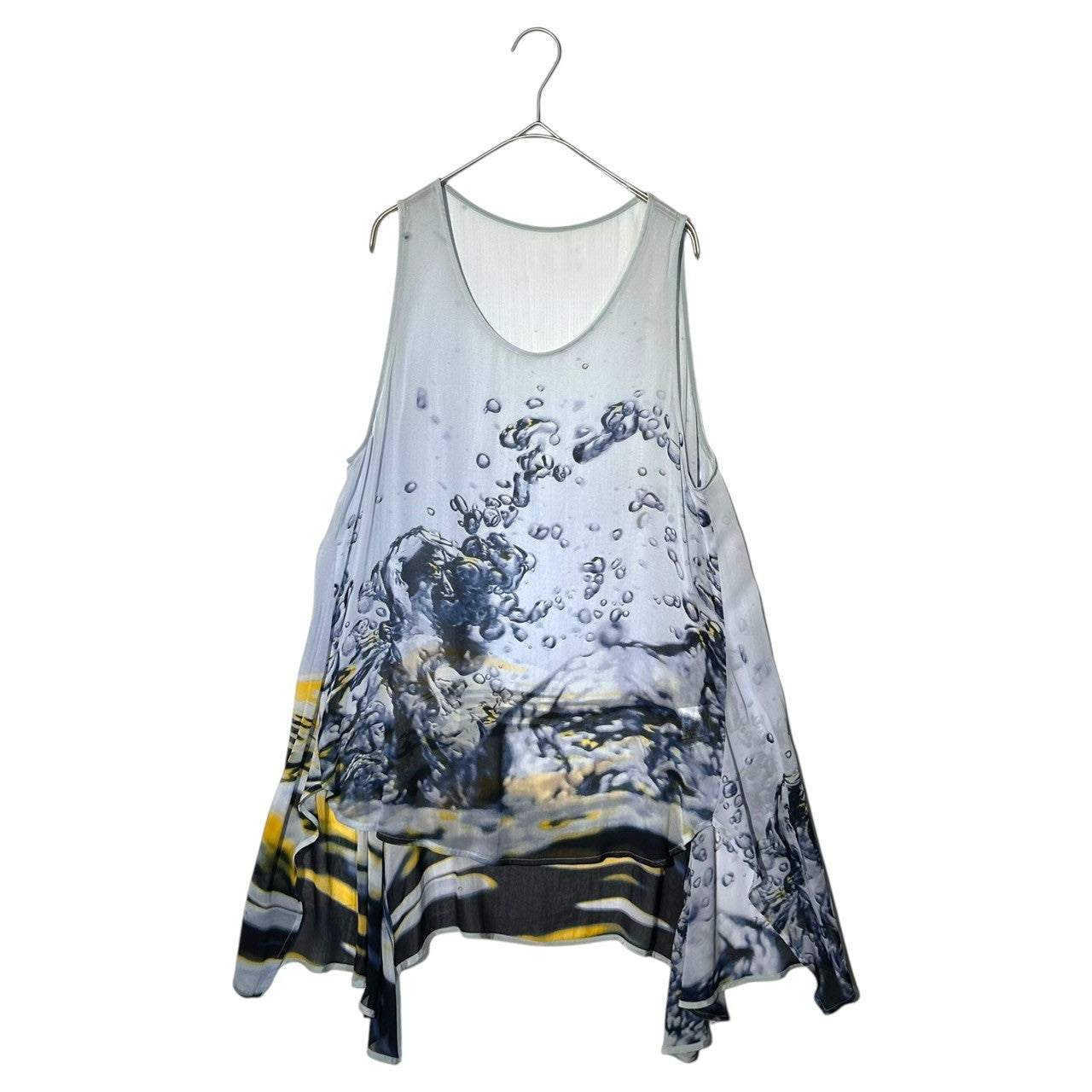 Y's(ワイズ) 13SS Transfer Sleeveless Blouse 転写 ノースリーブ ブラウス YX-B26-214 2(M程度) ライトブルー