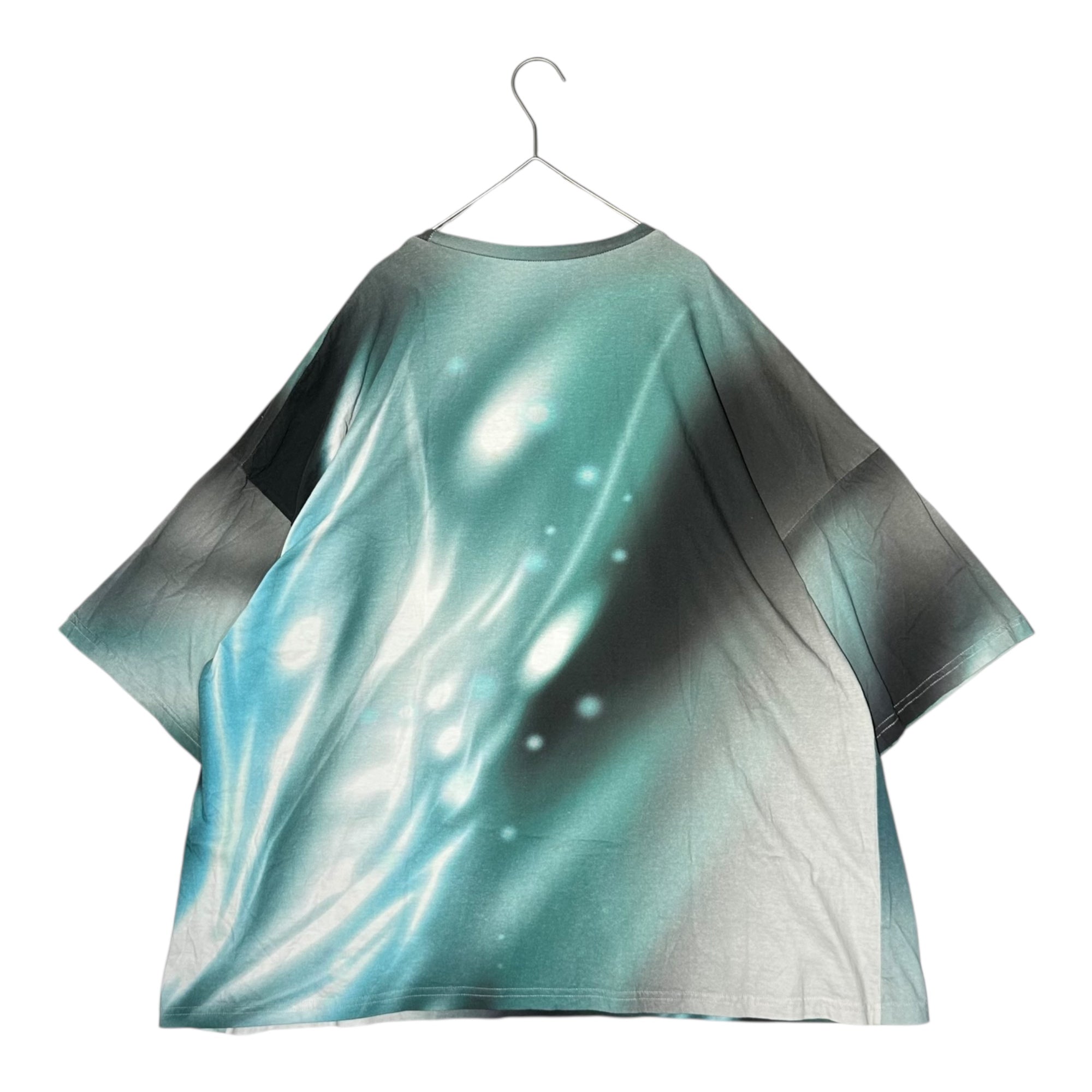 Gerrit Jacob(ジェリット ジェイコブ) Print T-SHIRT プリント Tシャツ XL ブルー×ブラック