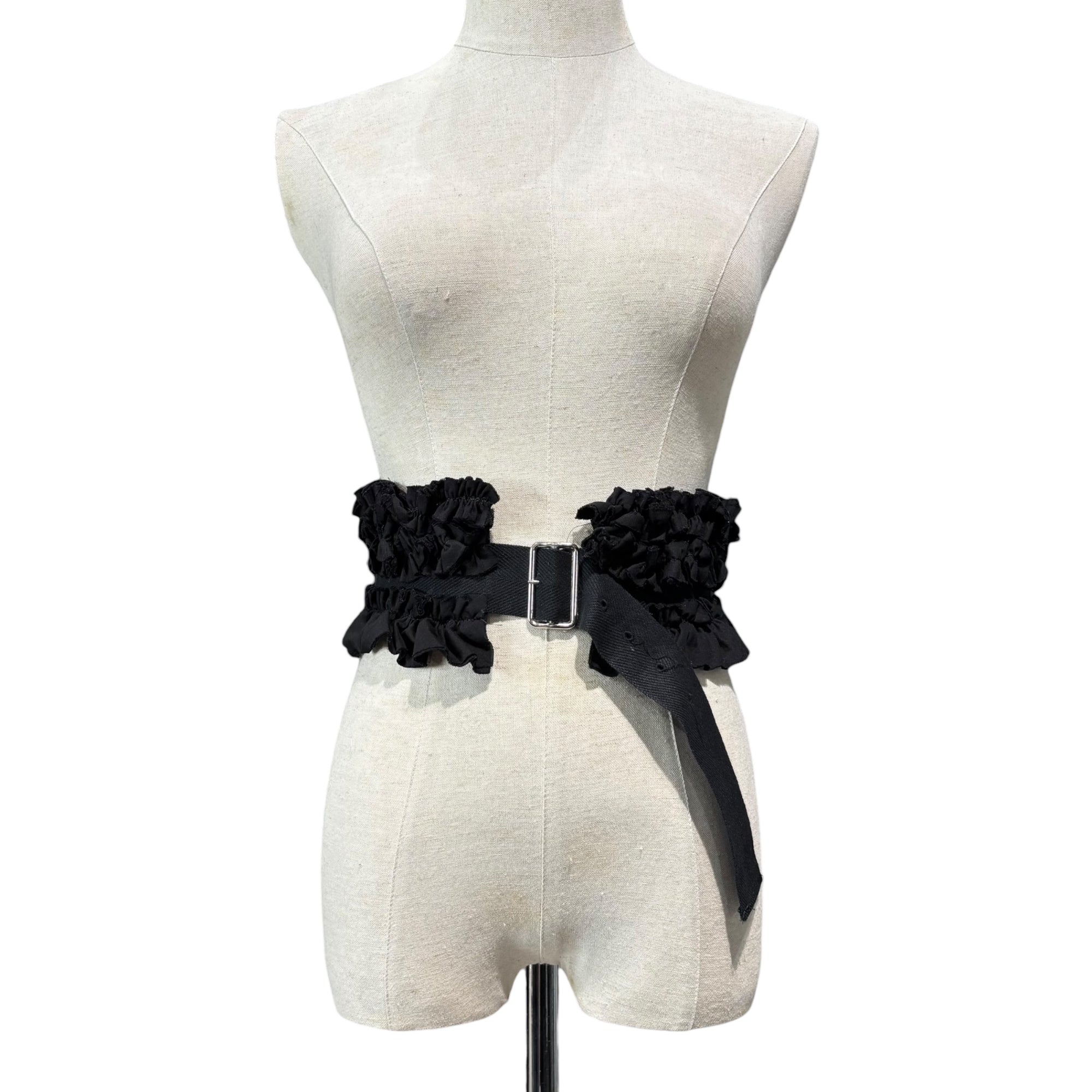 tricot COMME des GARCONS(トリココムデギャルソン) Vintage Frill Belt ヴィンテージ フリル ベルト ブラック