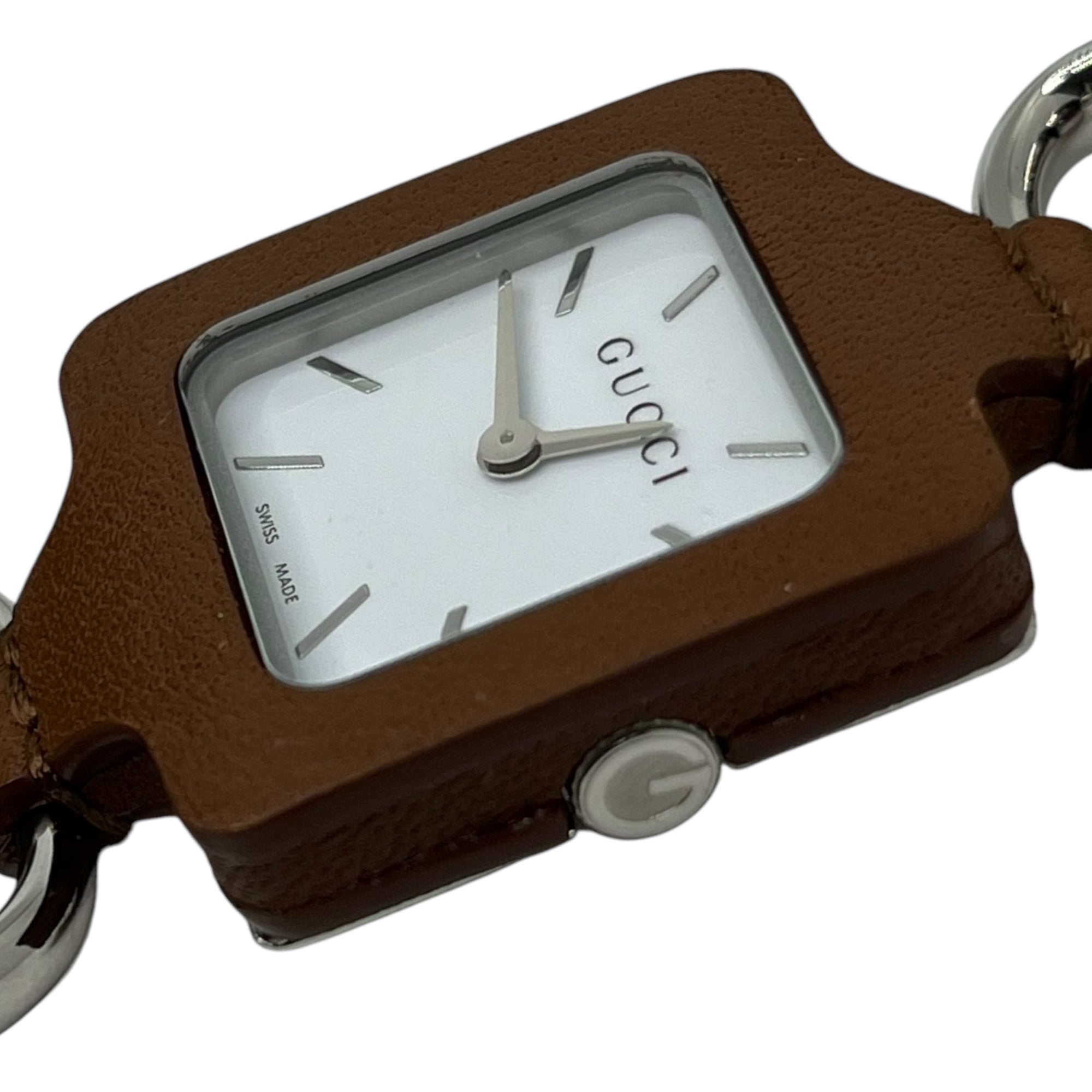 GUCCI(グッチ) pendant watch レザー ペンダント ウォッチ YA130417 FREE ブラウン 箱・ケース付 ネックレス 時計