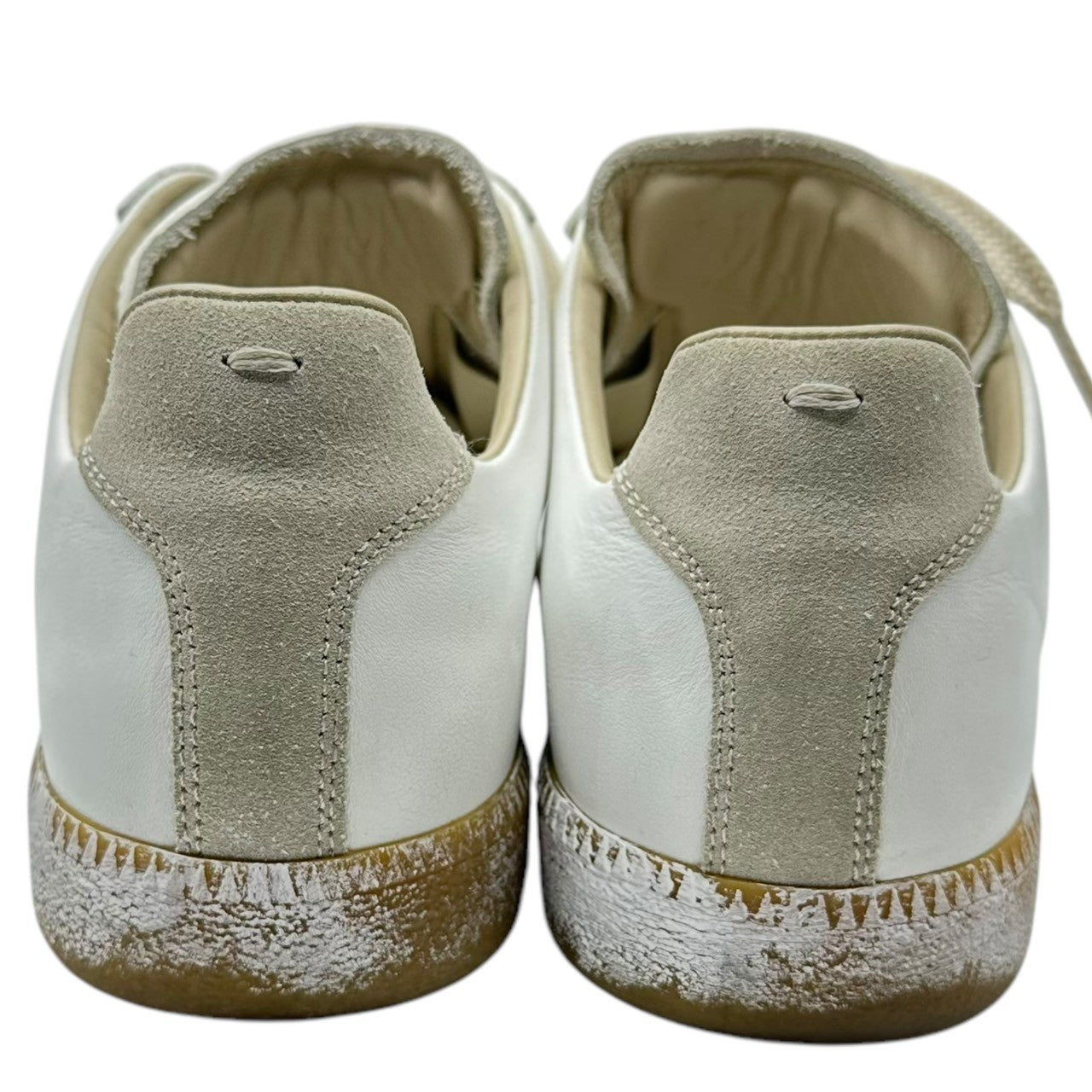MAISON MARGIELA(メゾンマルジェラ) 22AW Sole Vintage Replica German Trainer ソール ペンキ 加工 ジャーマン トレーナー S37WS0562 41(26cm程度) ホワイト×グレー ローカット スニーカー 箱付