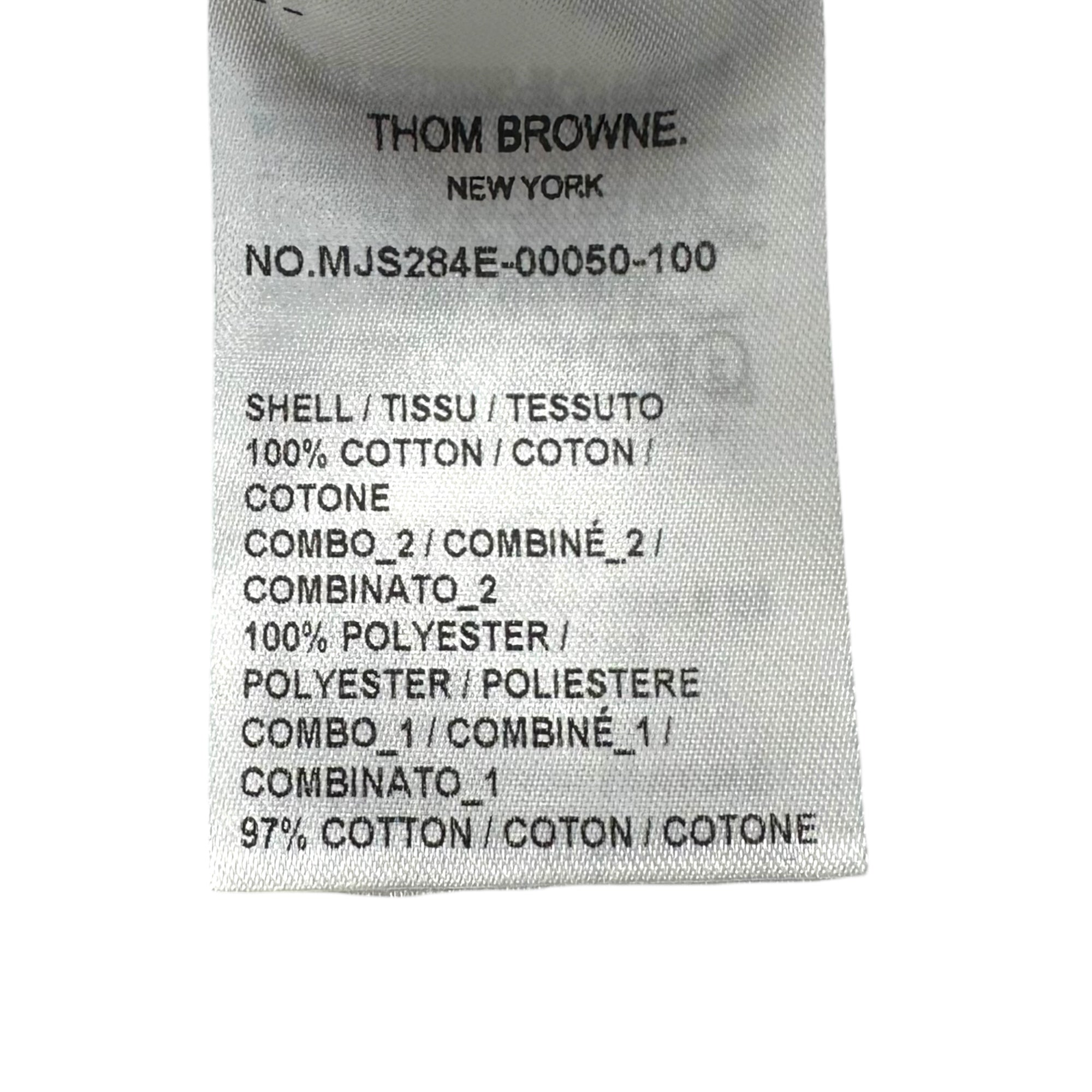 THOM BROWNE(トムブラウン) Dog Stitch Tricolor Crew Neck T-Shirt ドッグ ステッチ トリコロールカラー クルーネック Tシャツ ヘクター 犬 MJS284E-0050 0(XS程度) ホワイト×ネイビー×レッド