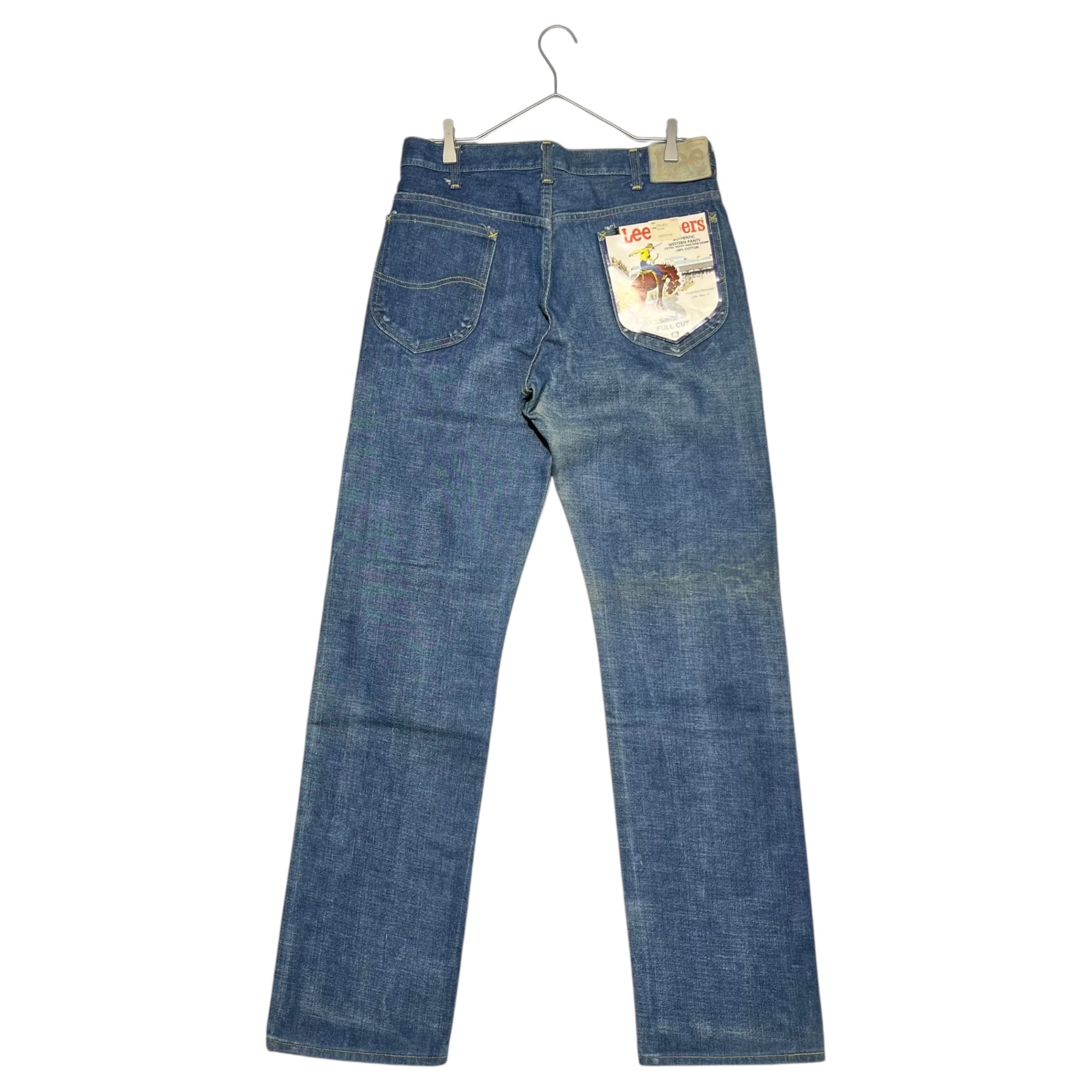 LEE(リー) 70's 200 RIDERS dead stock stonewashed vintage denim pants デッドストック ストーン ウォッシュ ヴィンテージ デニム パンツ 200-0041 33×34 ライトインディゴ フラッシャー付 USA製 42TARON FULL CUT サイド黒タグ